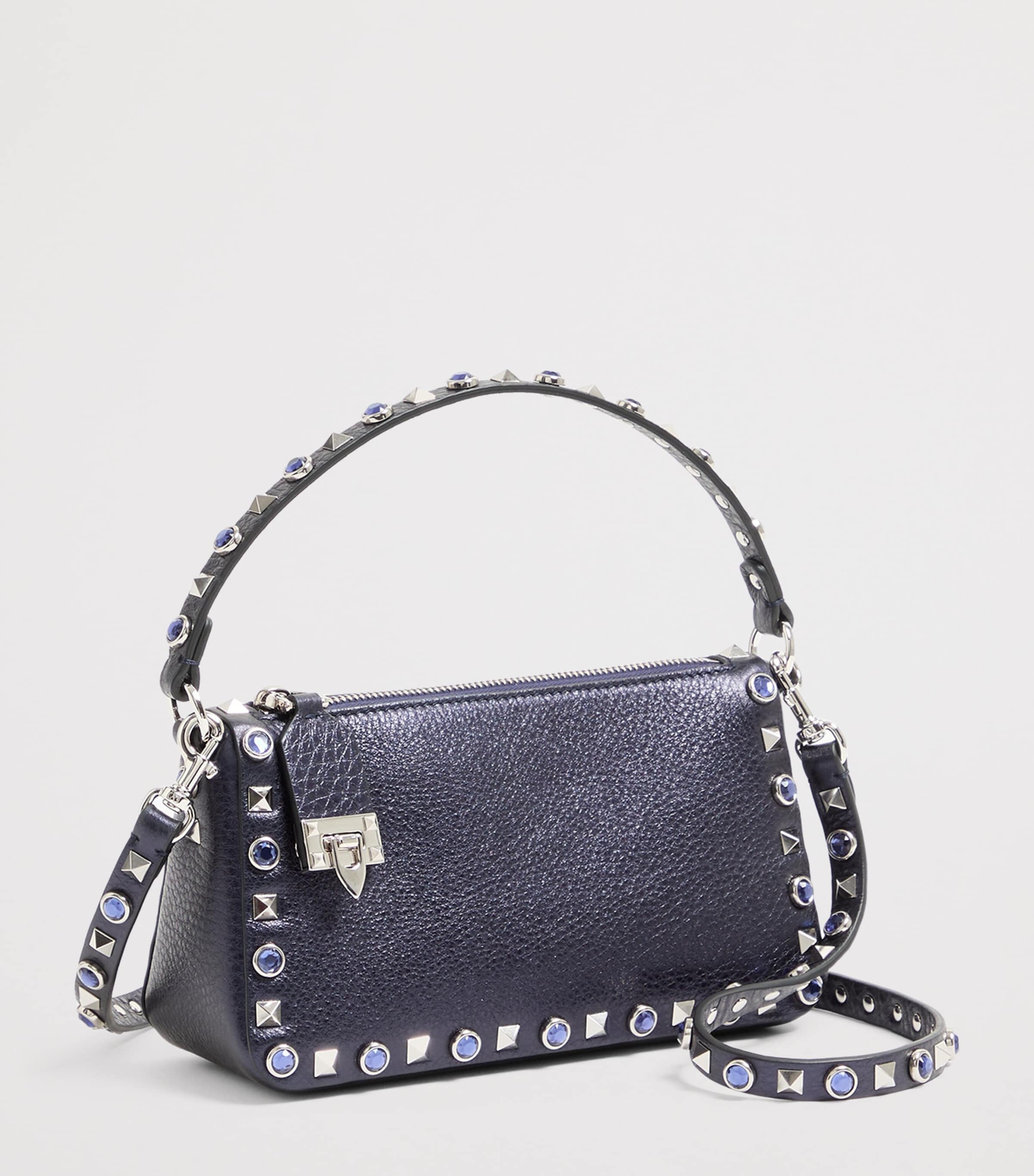 Valentino Garavani Small Leather Rockstud Shoulder Bag Image 2
