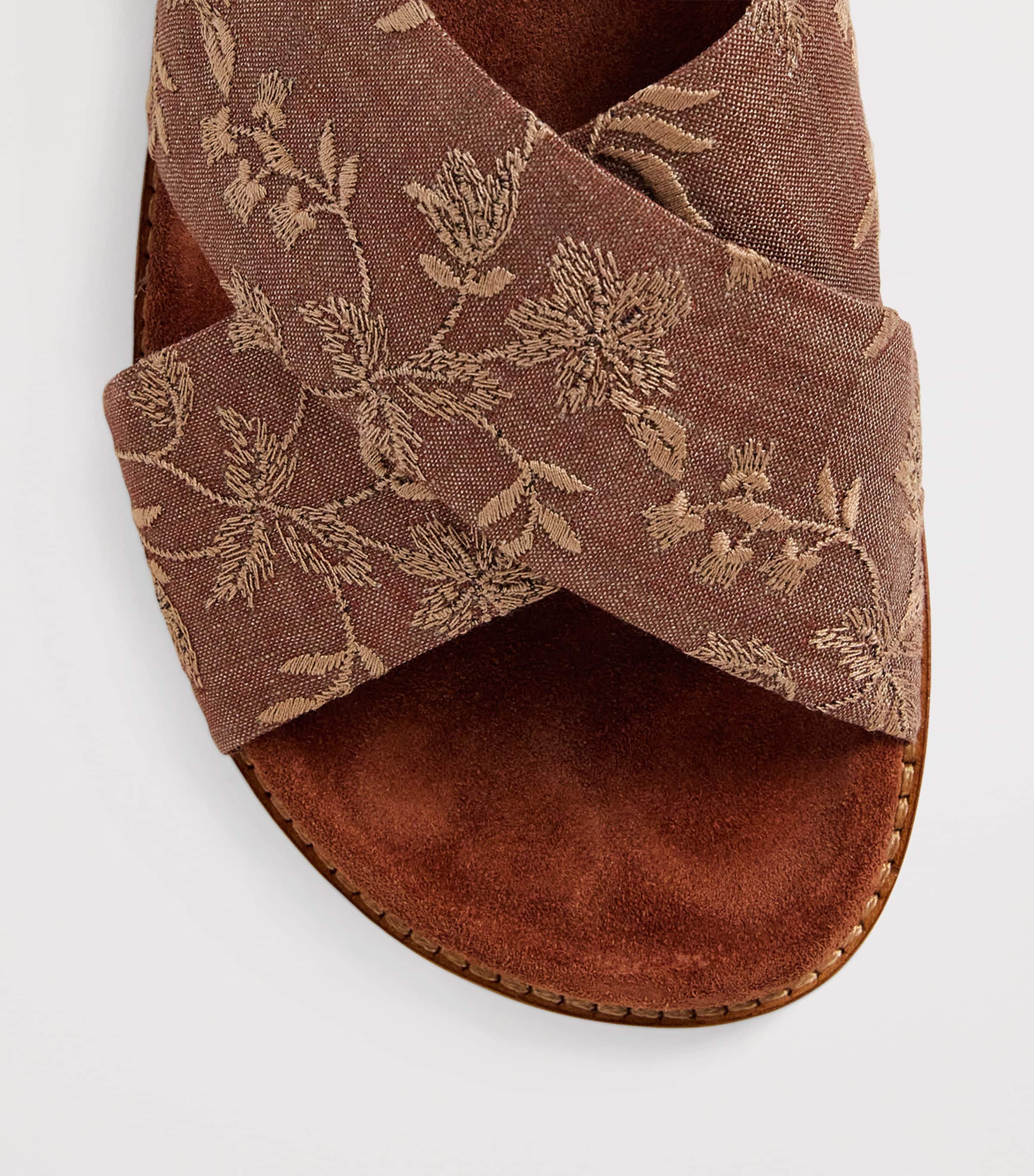 Embroidered Crossover Slides VICUNA Image 5