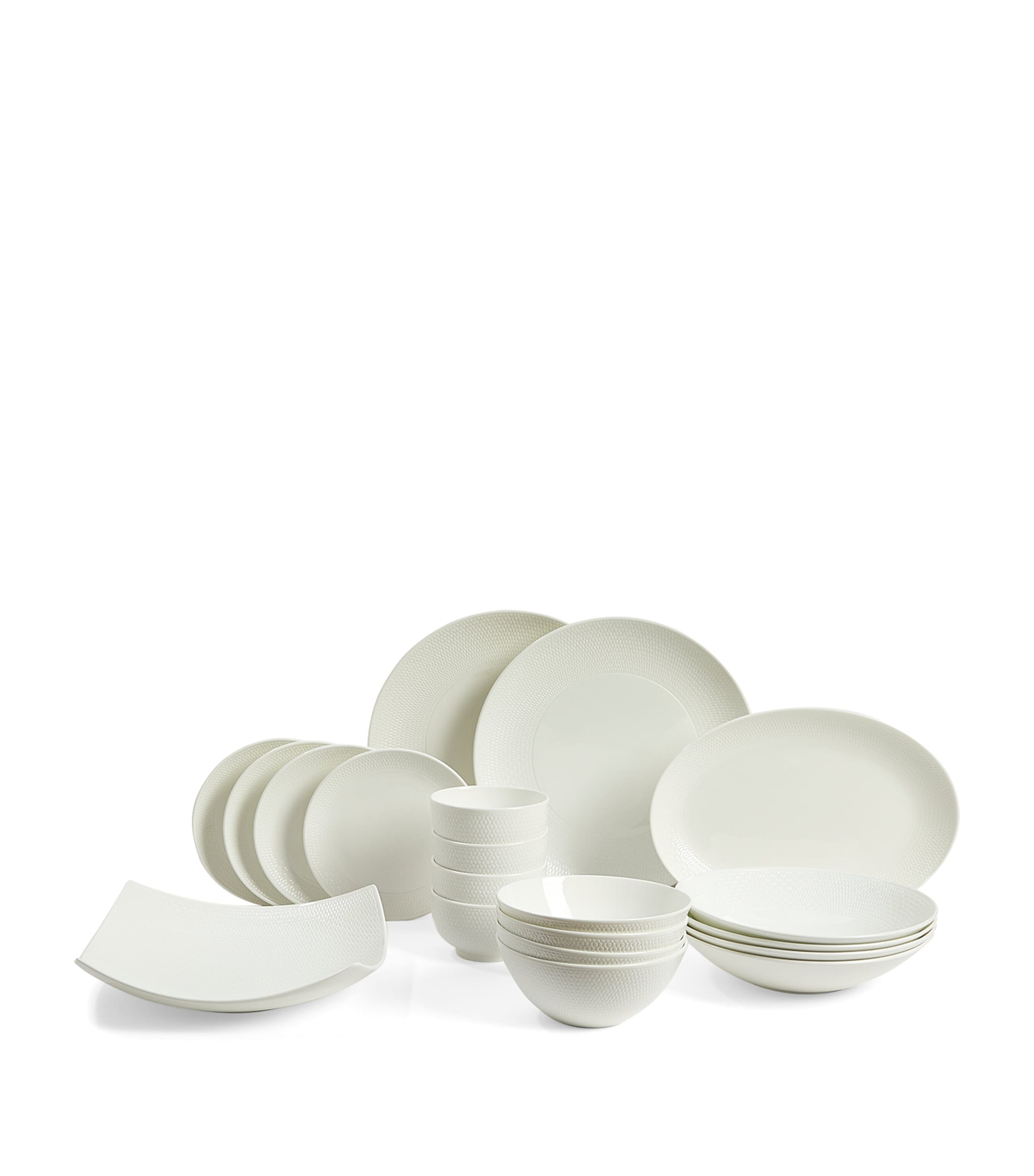 Wedgwood Set Of 20 Gio Dinnerware Pieces In White
