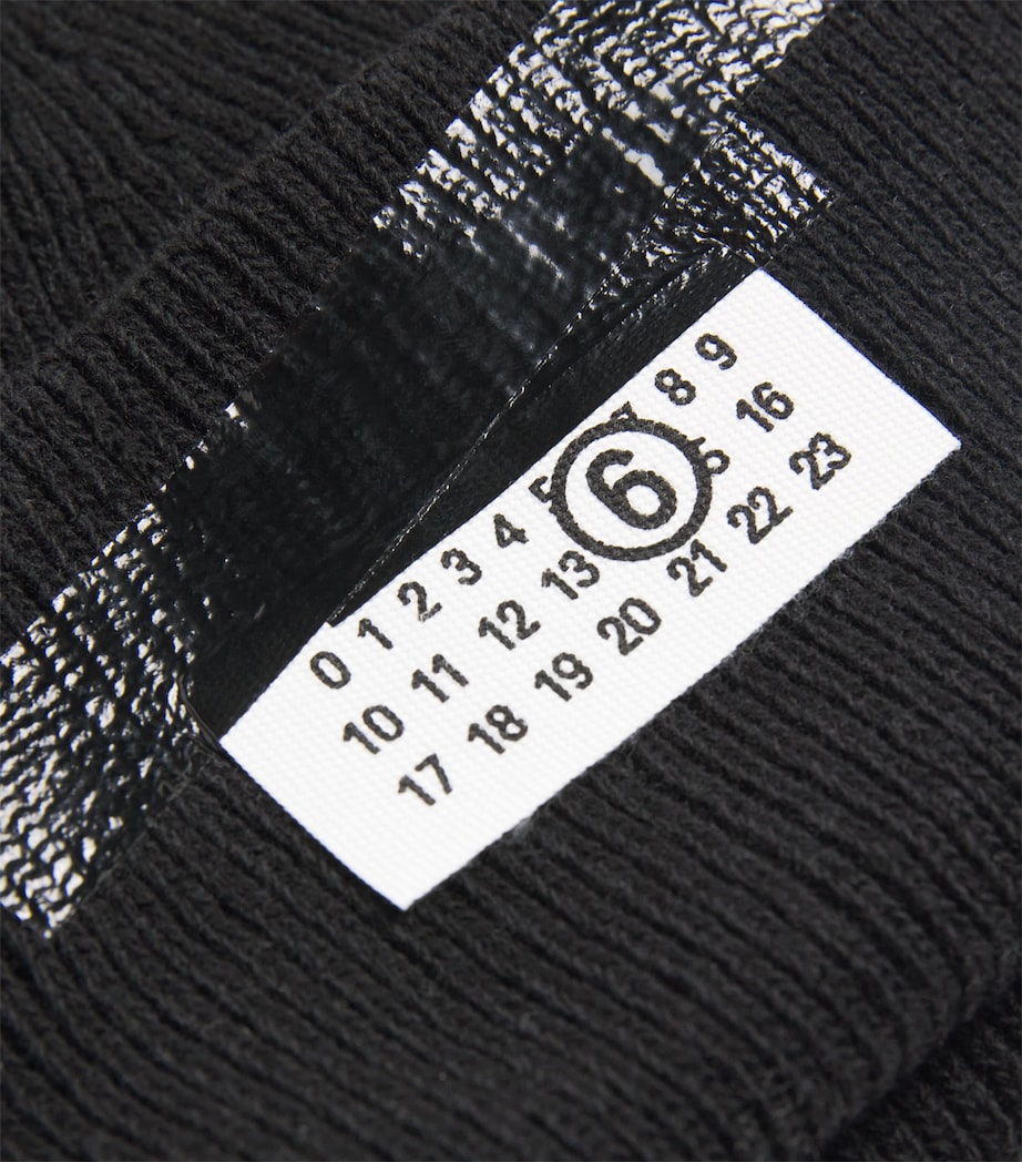 Wool-Blend Logo-Patch Beanie 900S BLACK Image 3