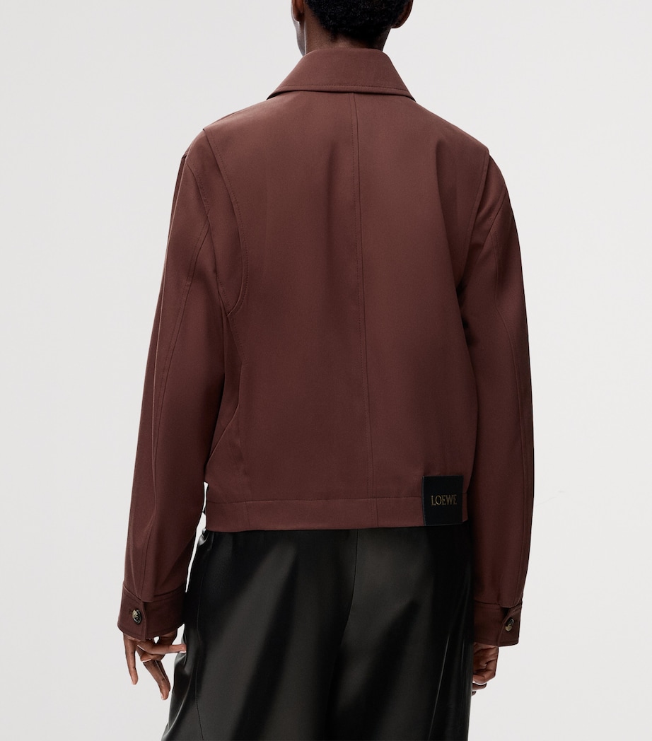 Cotton-Silk Buckled Shirt Jacket COFFEE Image 4