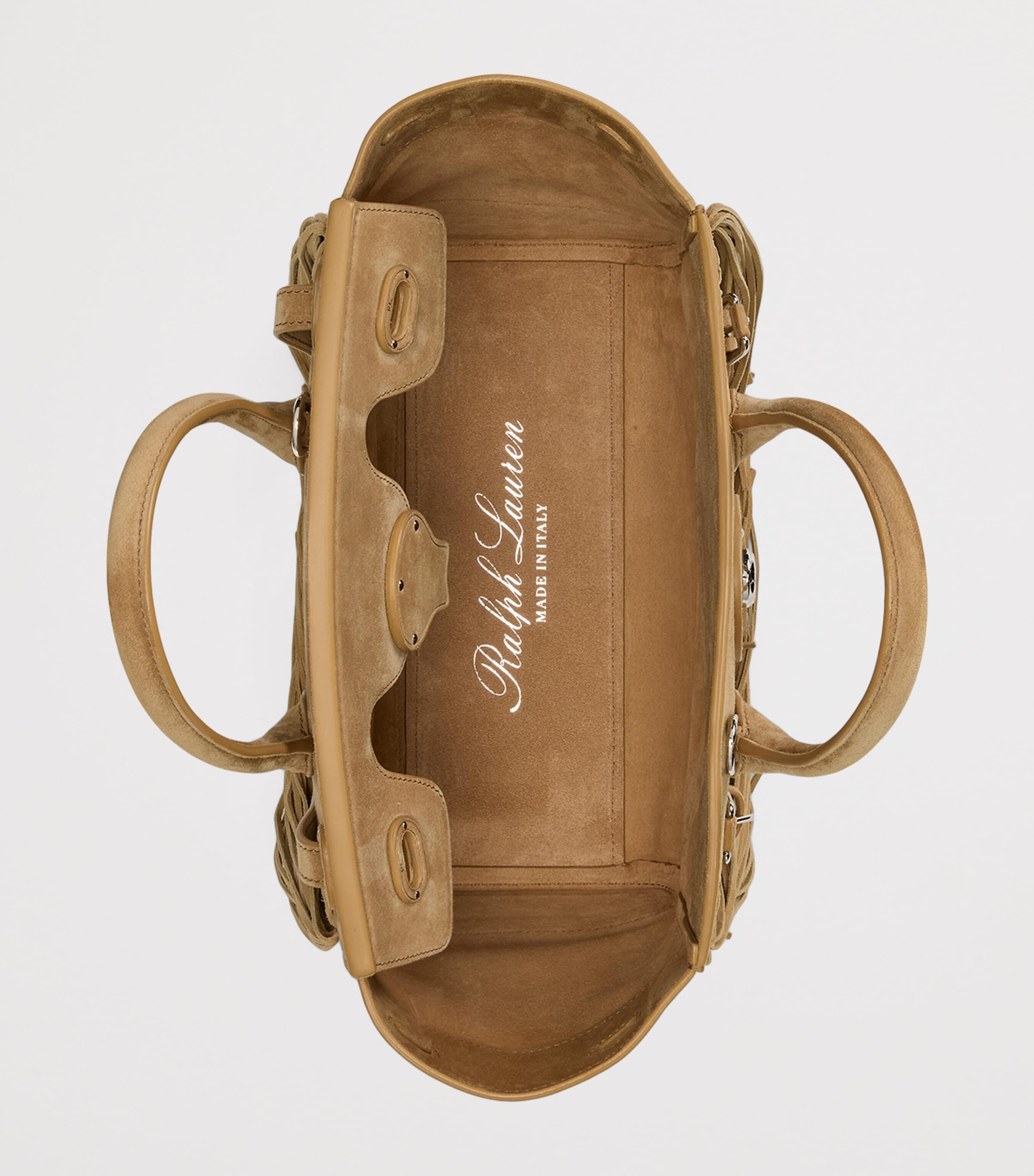 Suede Soft Ricky 27 Top-Handle Bag DARK TAN Image 4