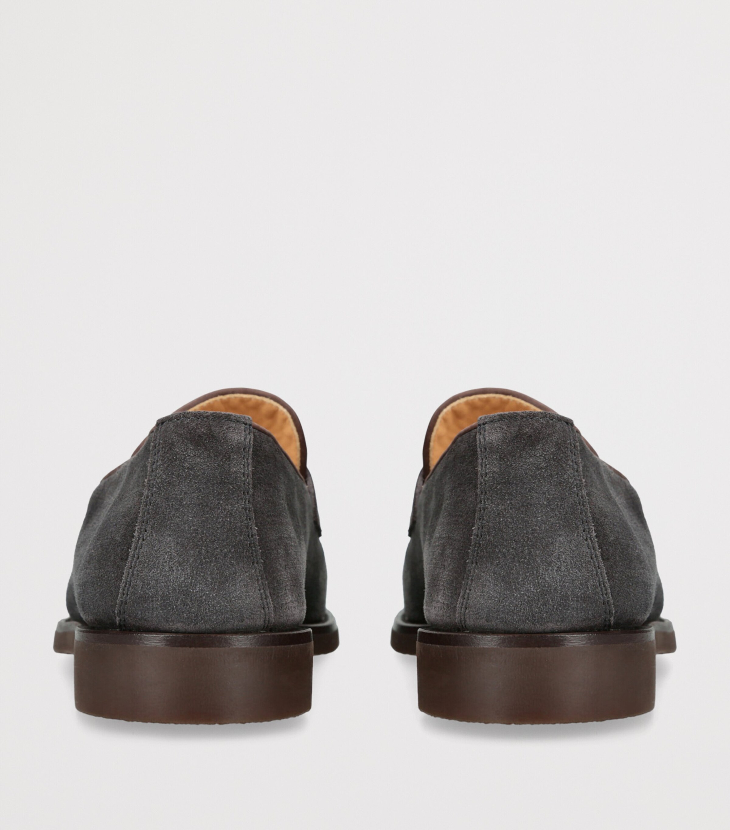 Brunello Cucinelli Suede Penny Loafers Grey/other Image 2