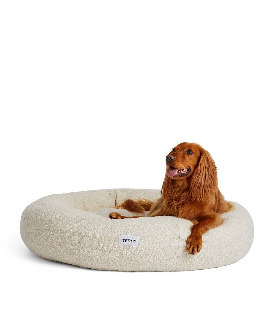 Medium Bouclé Cloud Dog Bed WHITE Image 3