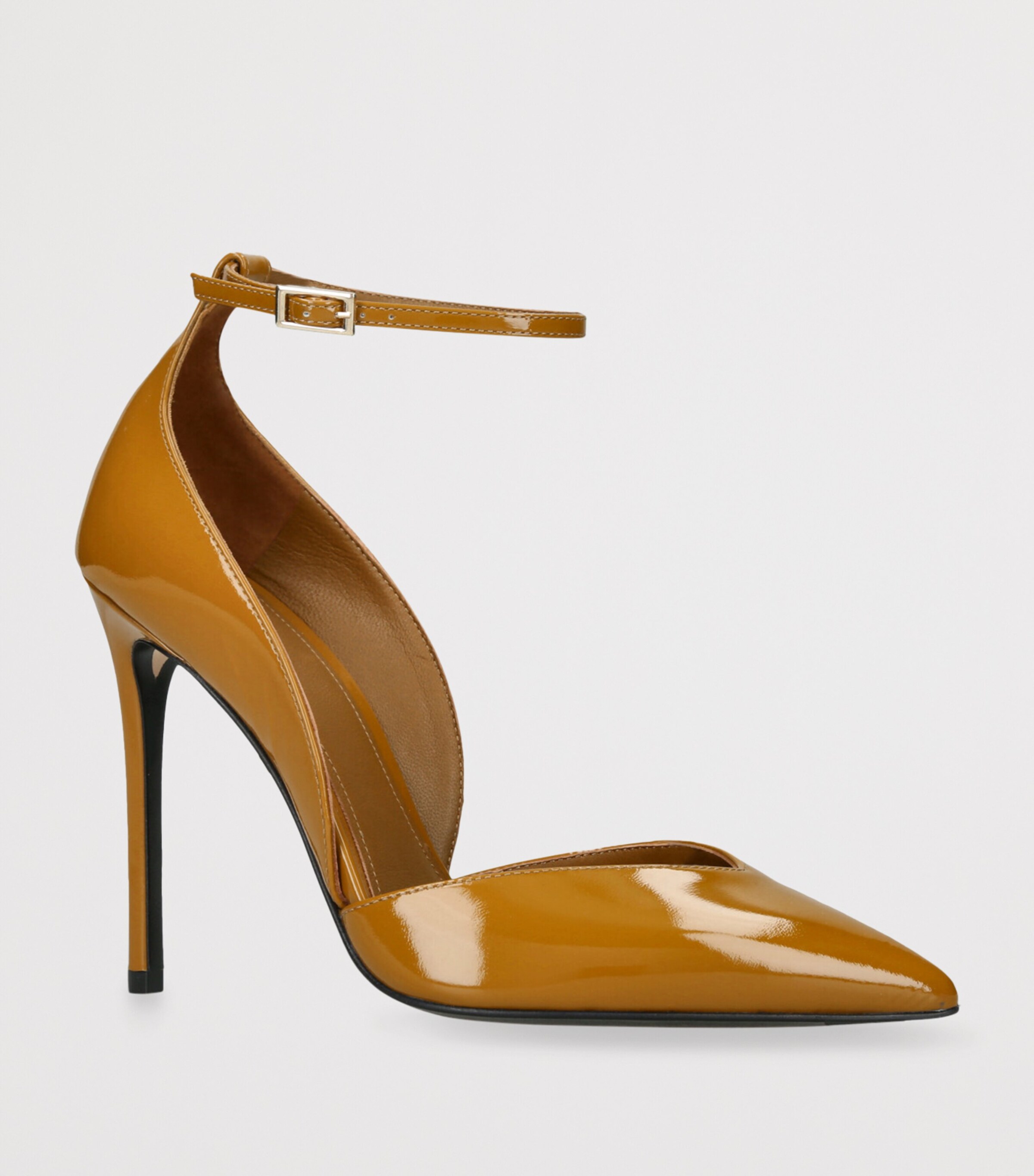 Alevì Patent Leather Camilla Pumps 110 Yellow Image 3