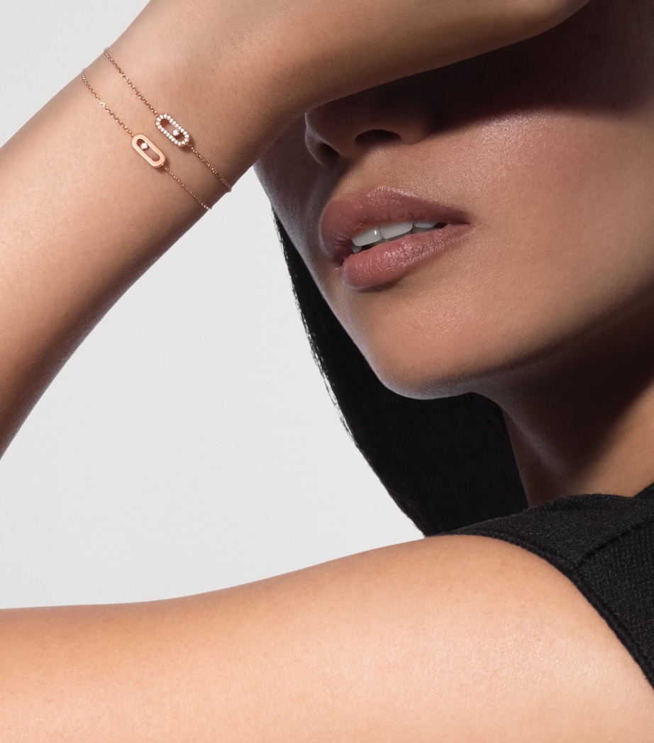Messika Move Uno Rose Gold and Diamond Bracelet Pink Gold Image 2