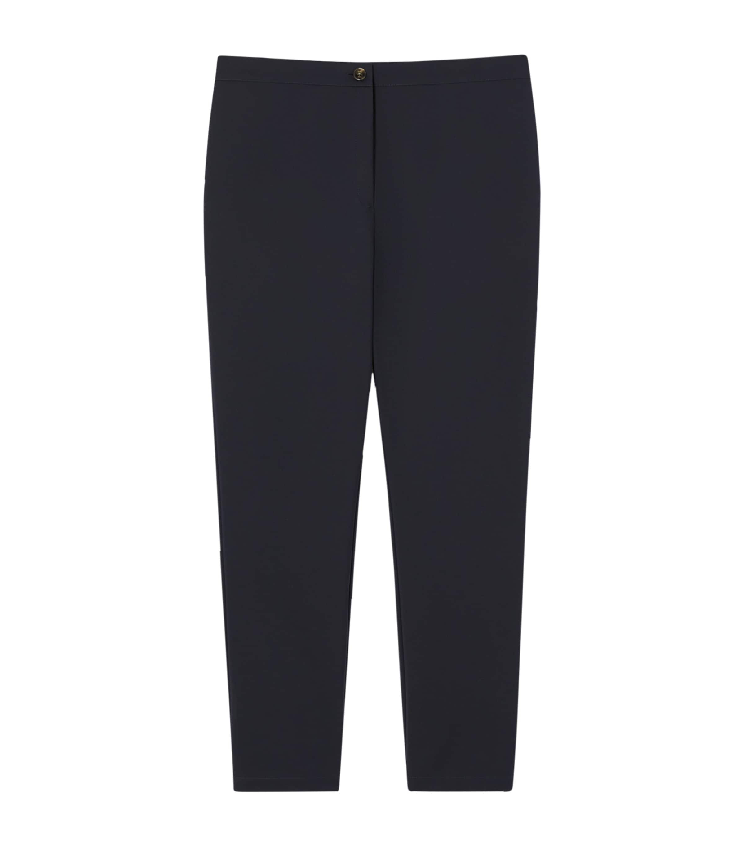 MARINA RINALDI COTTON-BLEND TAILORED TROUSERS