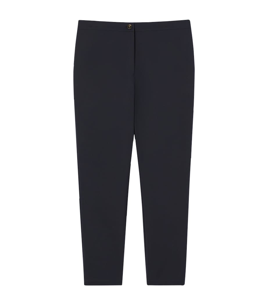 Cotton-Blend Tailored Trousers MIDNIGHTBLUE Image 1