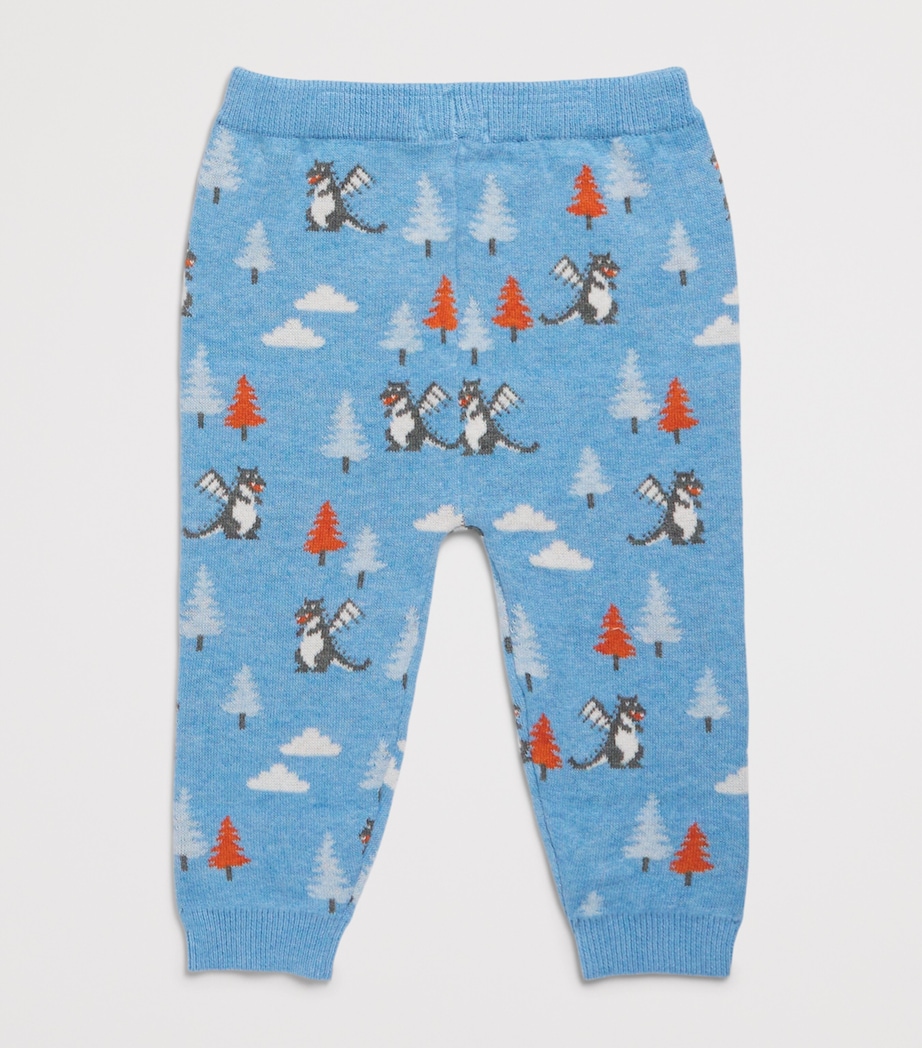 Purebaby Cotton-Wool Magic Forest Dragon Sweatpants (0-18 Months) Forjd Forest Jcquard Image 2