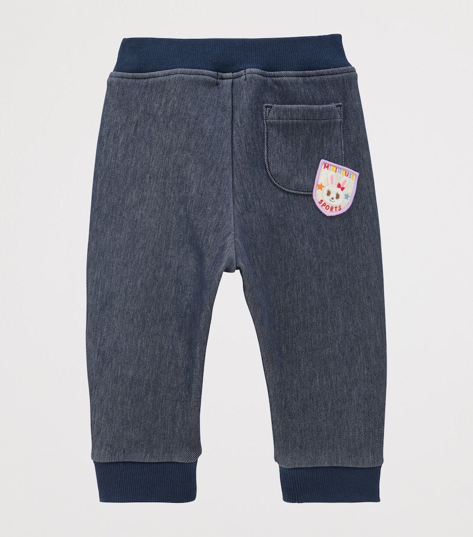 Miki House Denim-Effect Applique Sweatpants (1-5 Years) Image 2