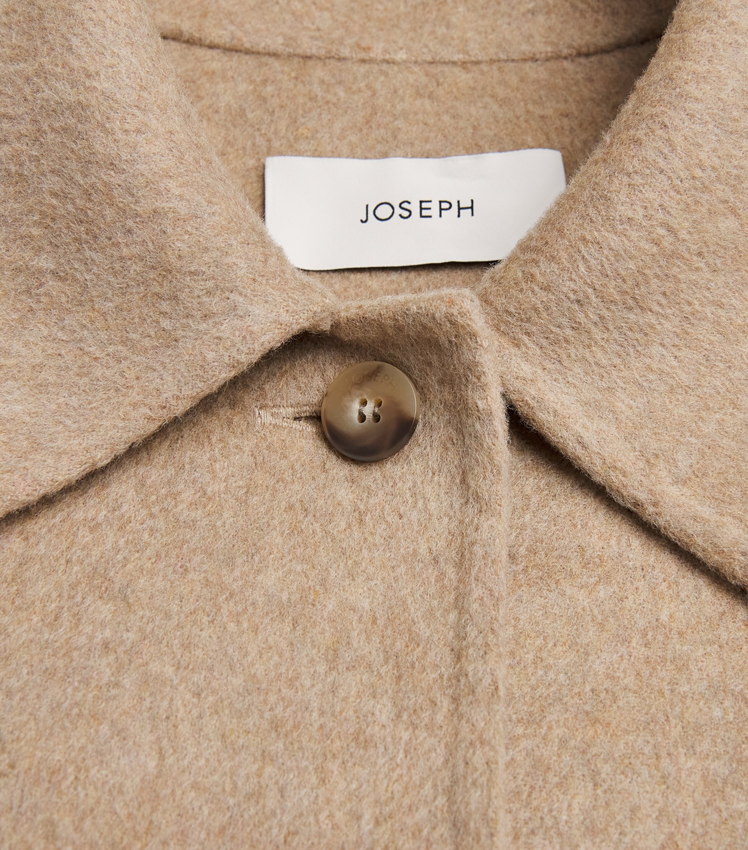 Joseph Womens Wool-Cashmere Wada Overshirt Powder Melange Image 5