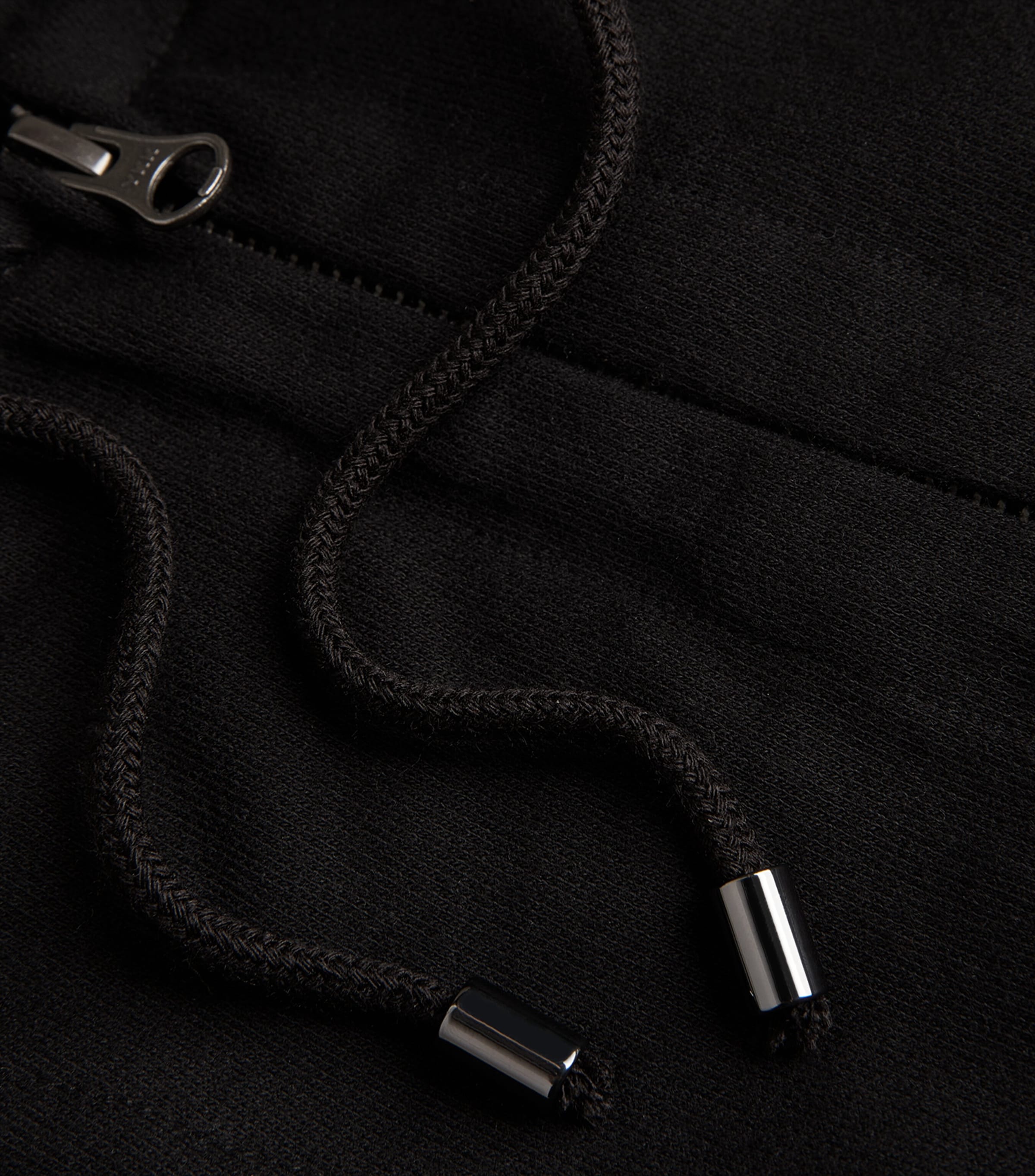 Zip-Up Hooded Dickey BLACK Image 5
