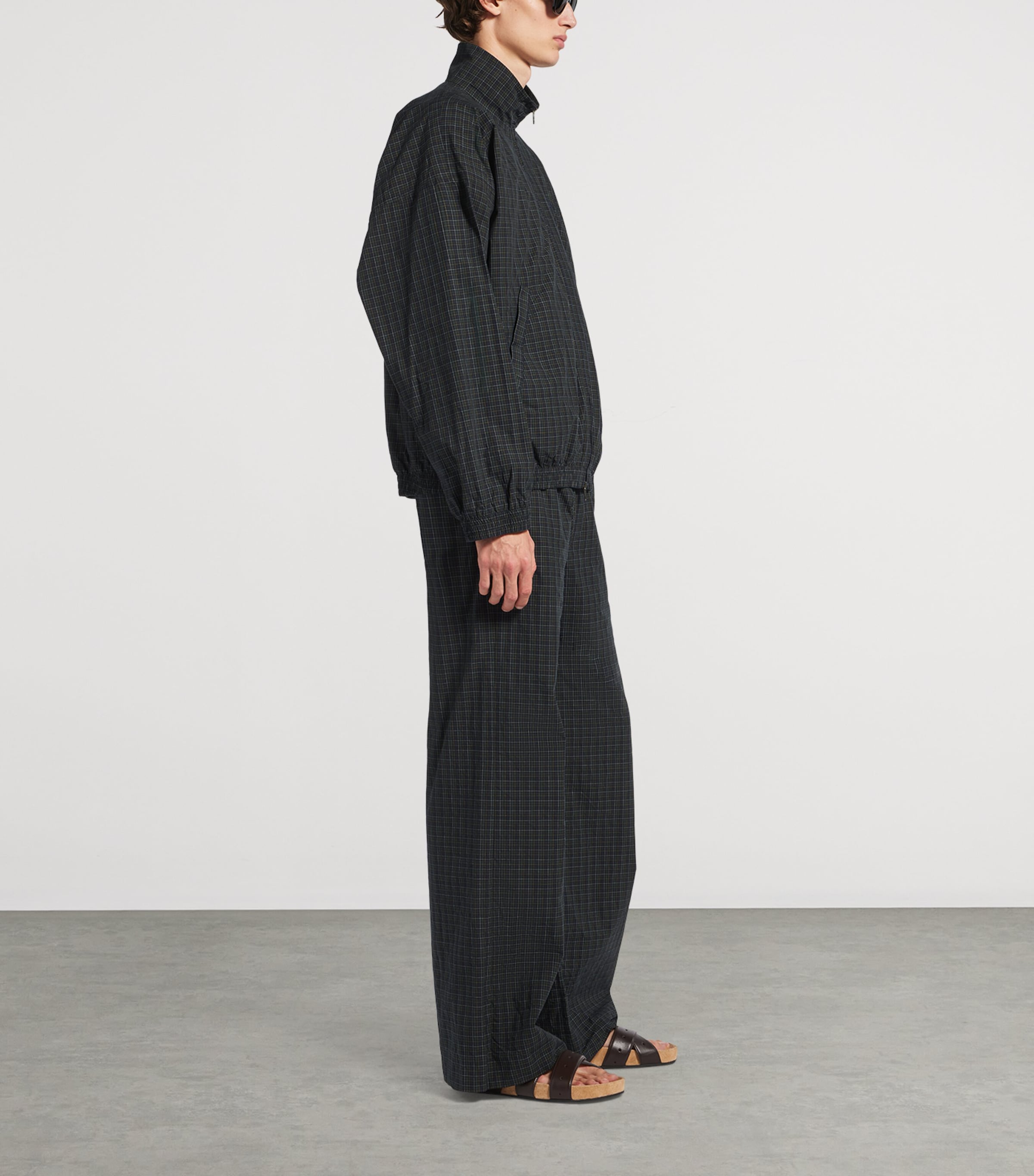 Balenciaga Mens Cotton Check Track Sweatpants Image 4