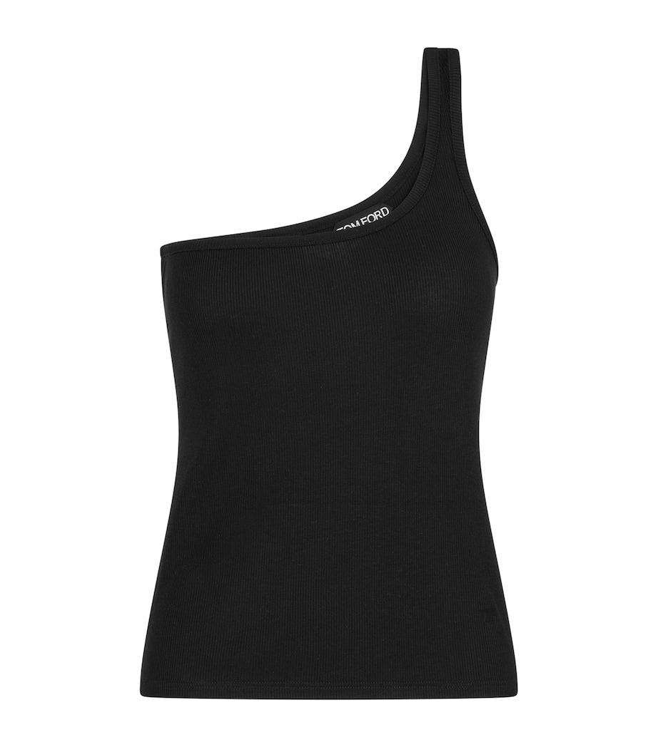 TOM FORD Womens Silk-Blend One-Shoulder Tank Top Naa Image 1