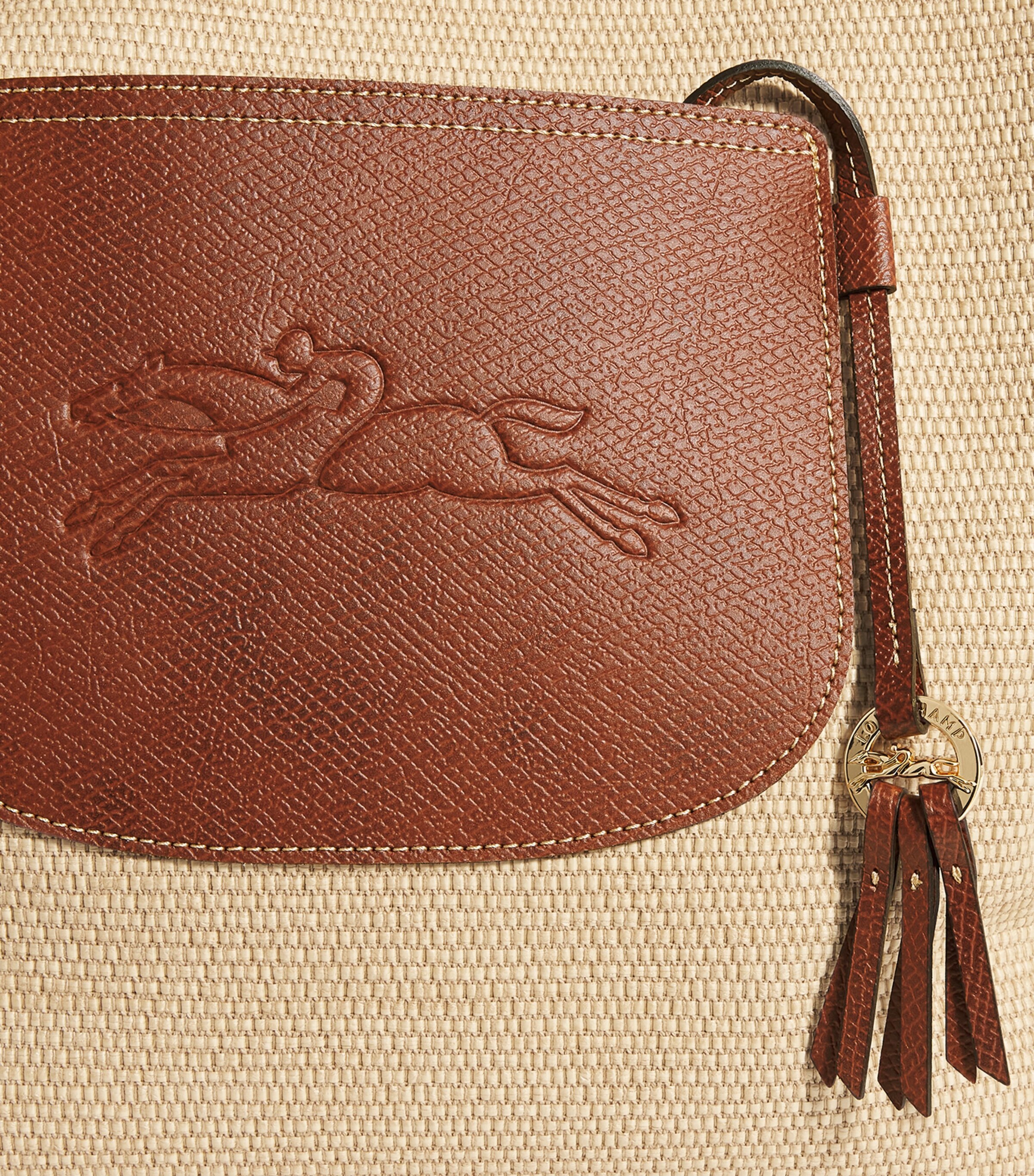 Longchamp Large Le Pliage Basket Bag Brown Image 6