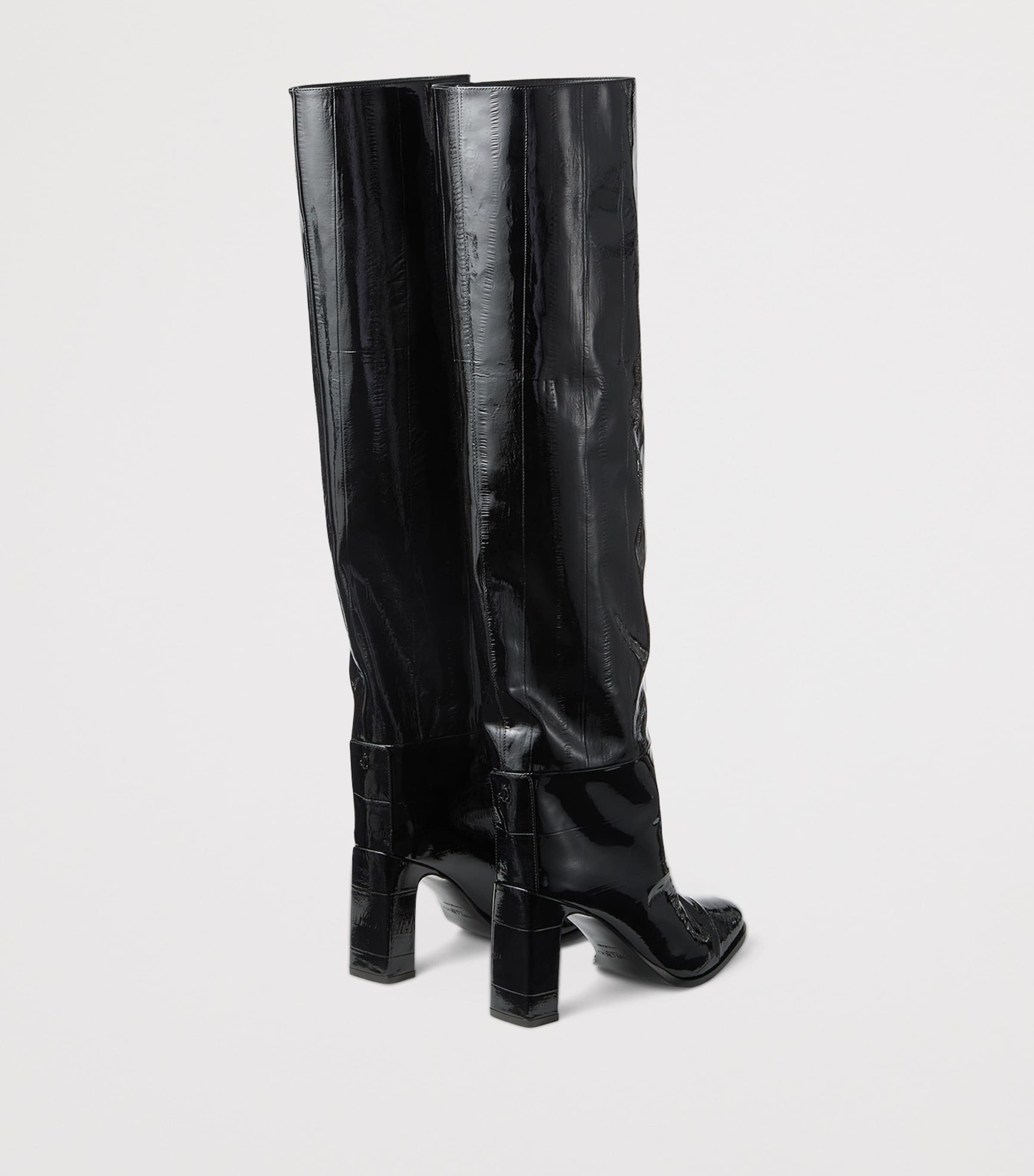 Jimmy Choo Caly 85 Leather Over-The-Knee Boots Black Image 3