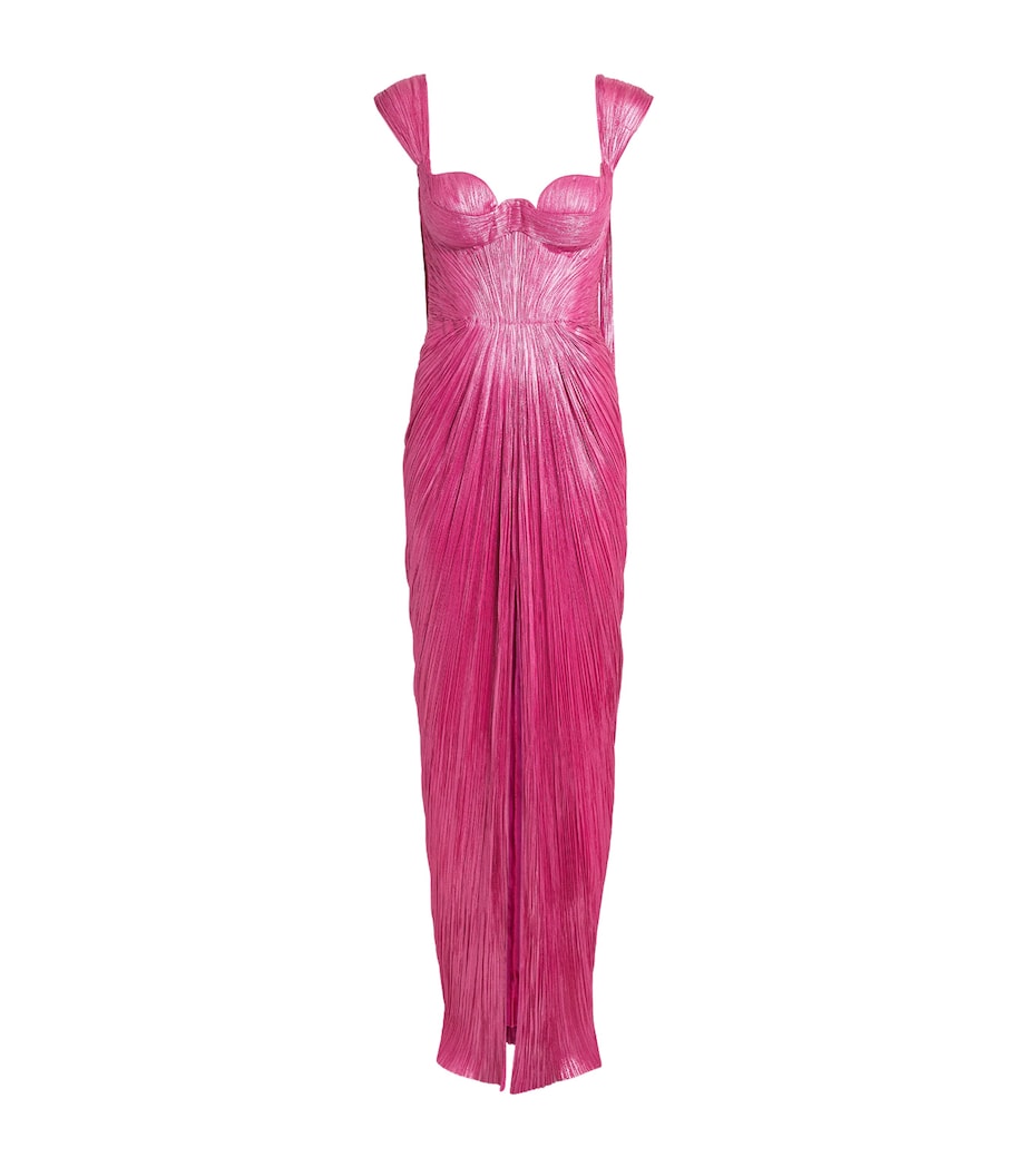 Pleated Martha Gown RASPBERRY Image 1