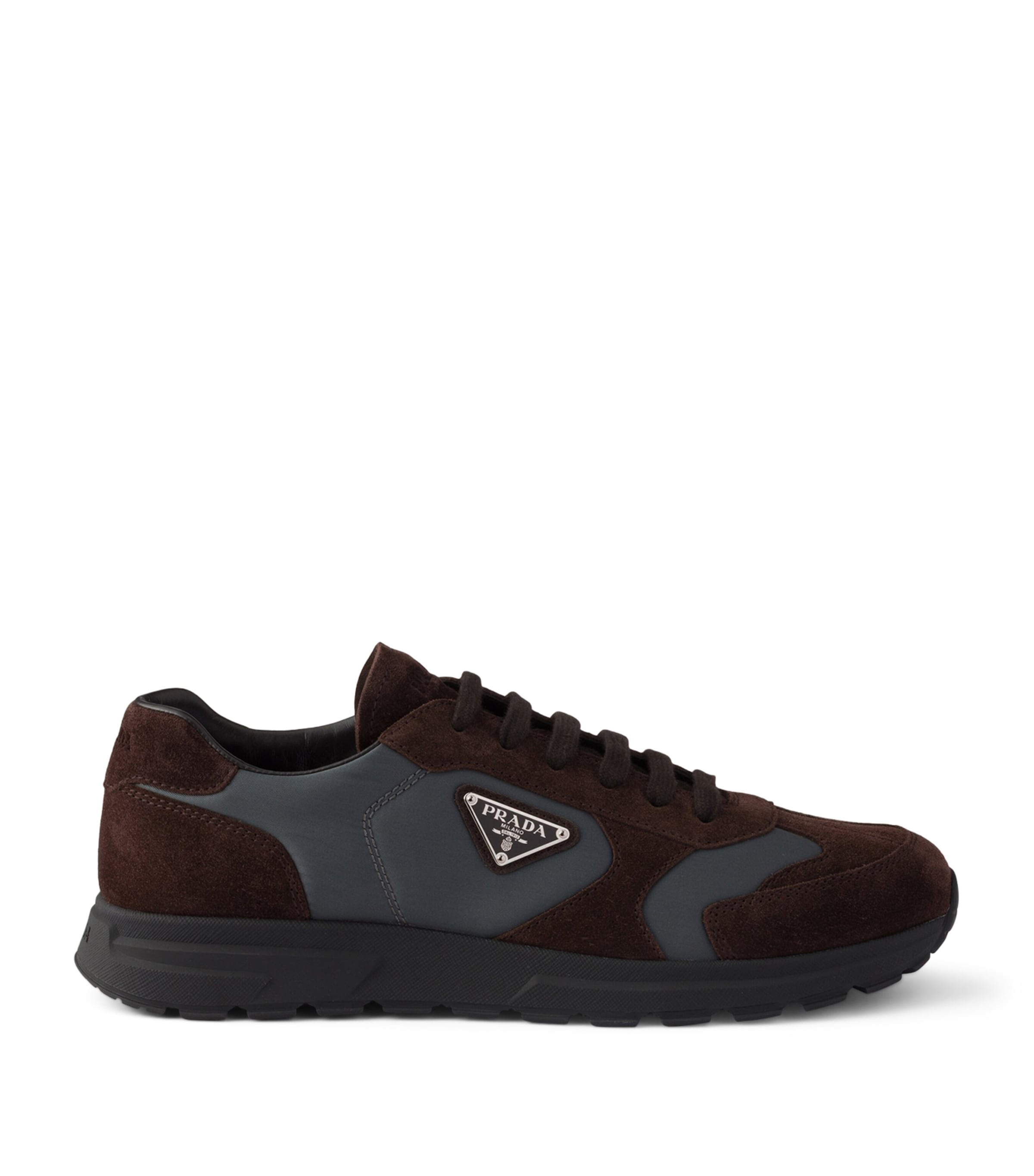 Re-Nylon and Suede Prax 2.0 Low-Top Sneakers F05BL Image 1