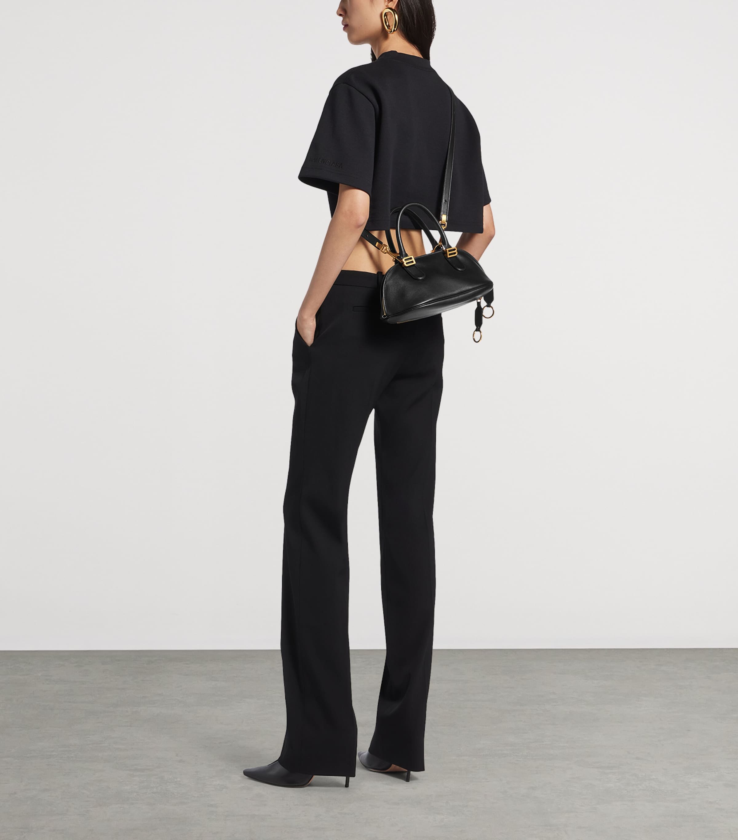 Balenciaga Mini Leather Bolero Bowling Bag Image 2