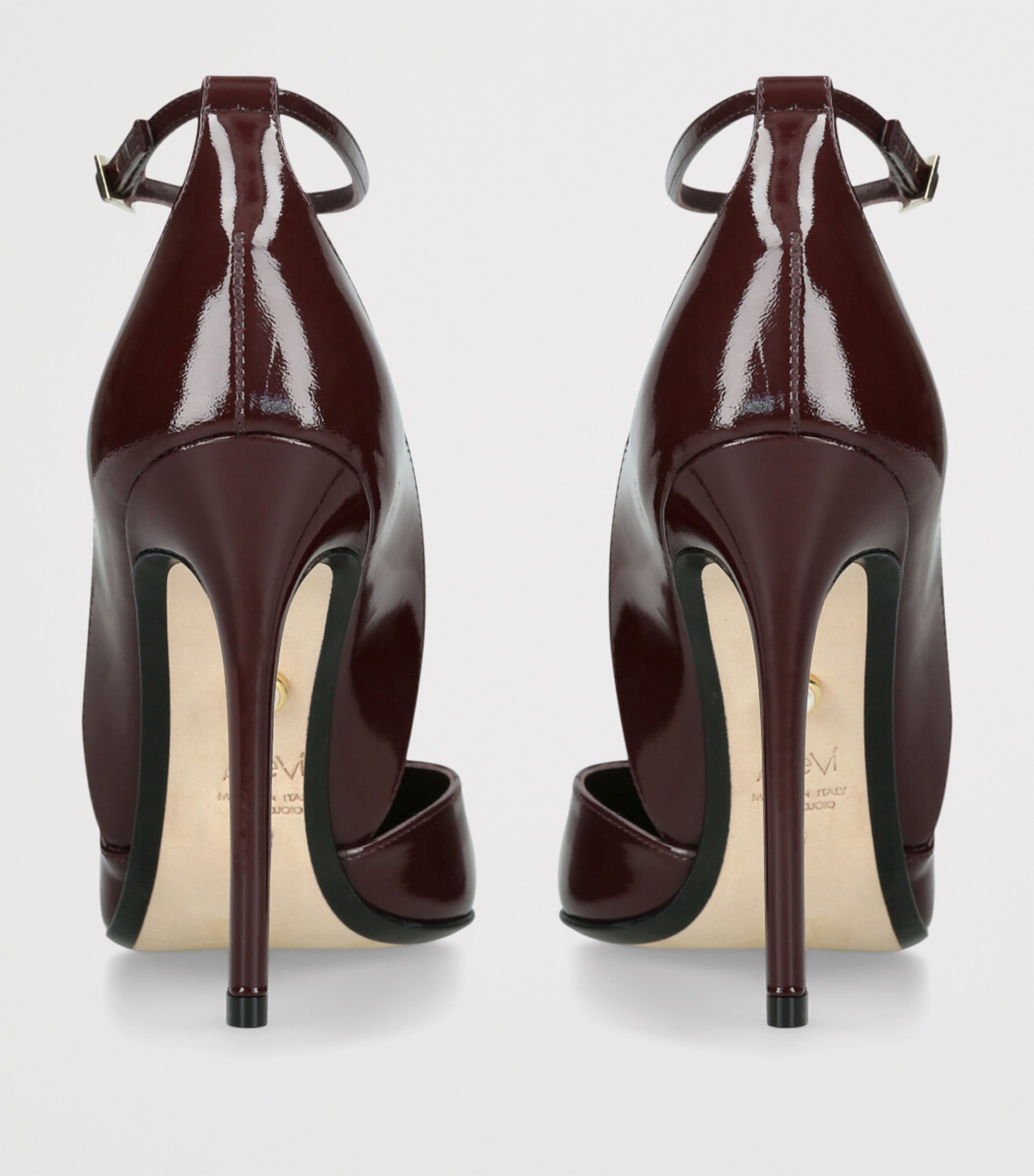 Alevì Patent Leather Camilla Pumps 110 Wine Image 2