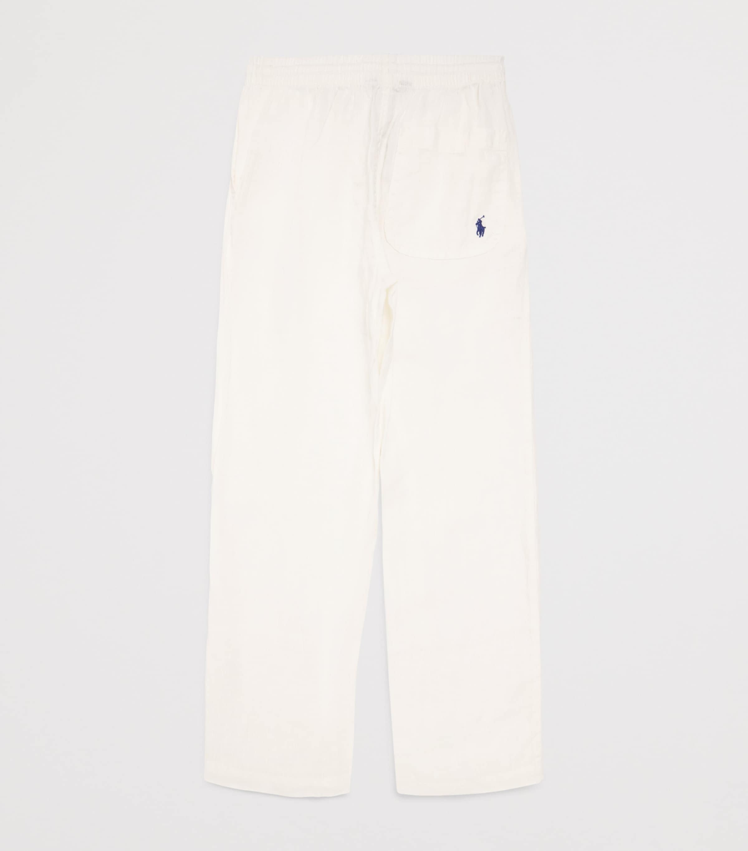 Ralph Lauren Kids Linen Drawstring Trousers (8-16 Years) White Image 2