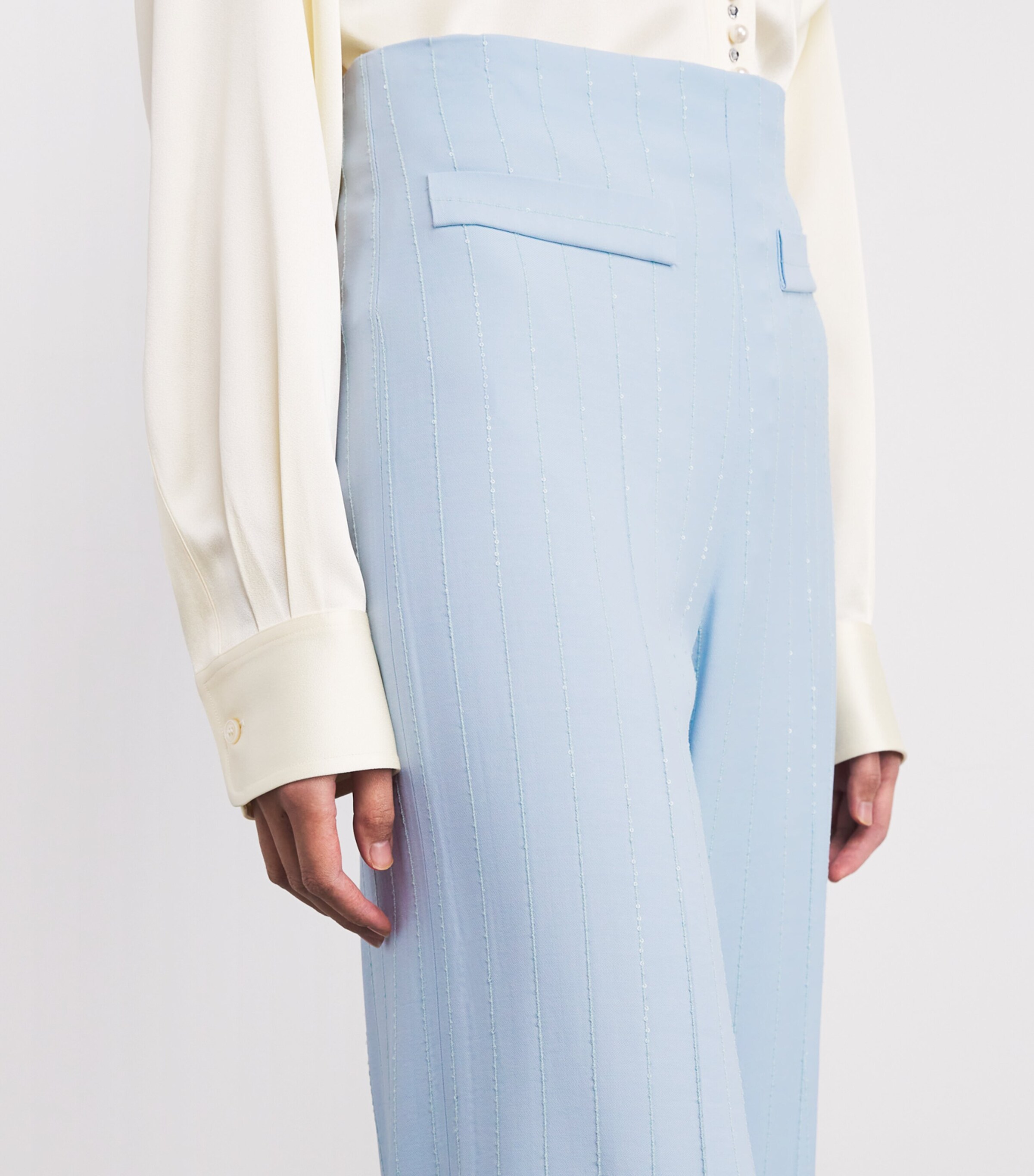 Wide-Leg Trousers SKY BLUE Image 6