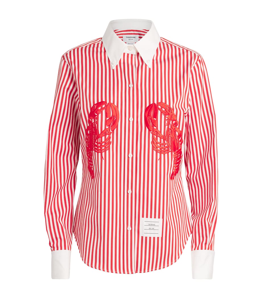 Thom Browne Womens Stripe Lobster Shirt Red Image 1