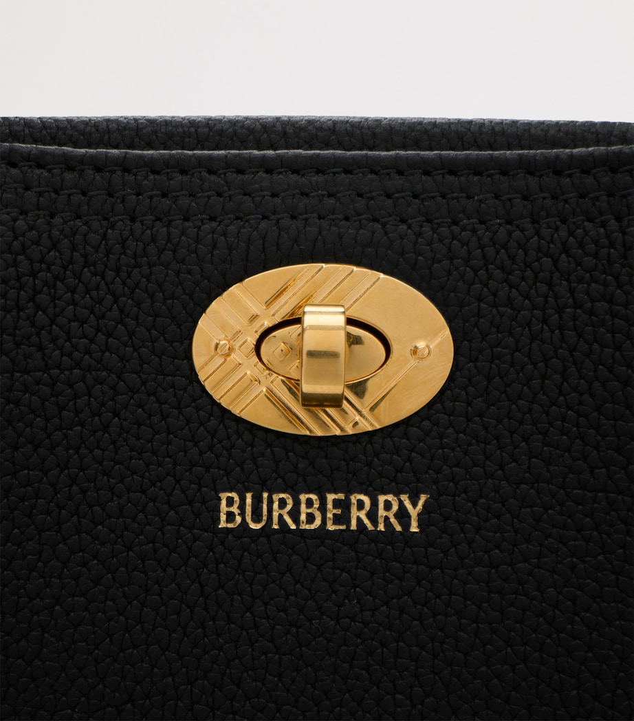 Small Calfskin Cotswolds Tote Bag BLACK Image 8