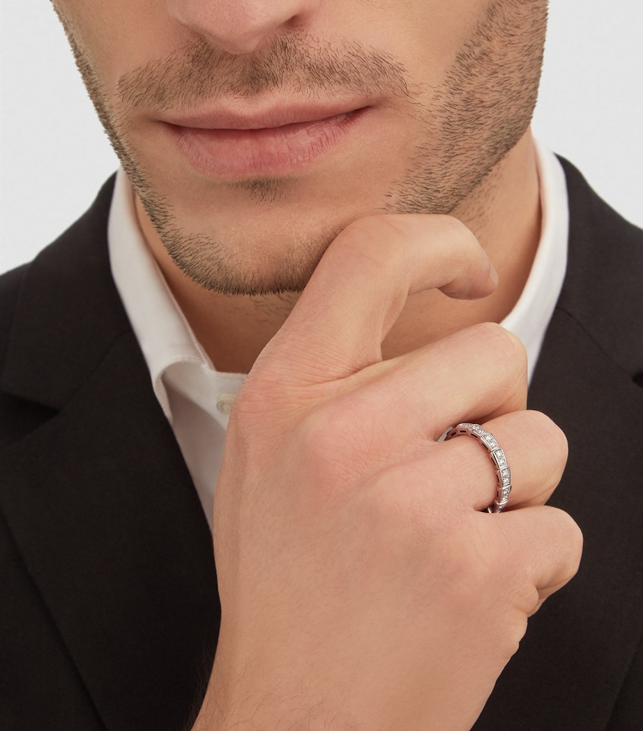 White Gold and Diamond Serpenti Viper Ring WHITE GOLD Image 4