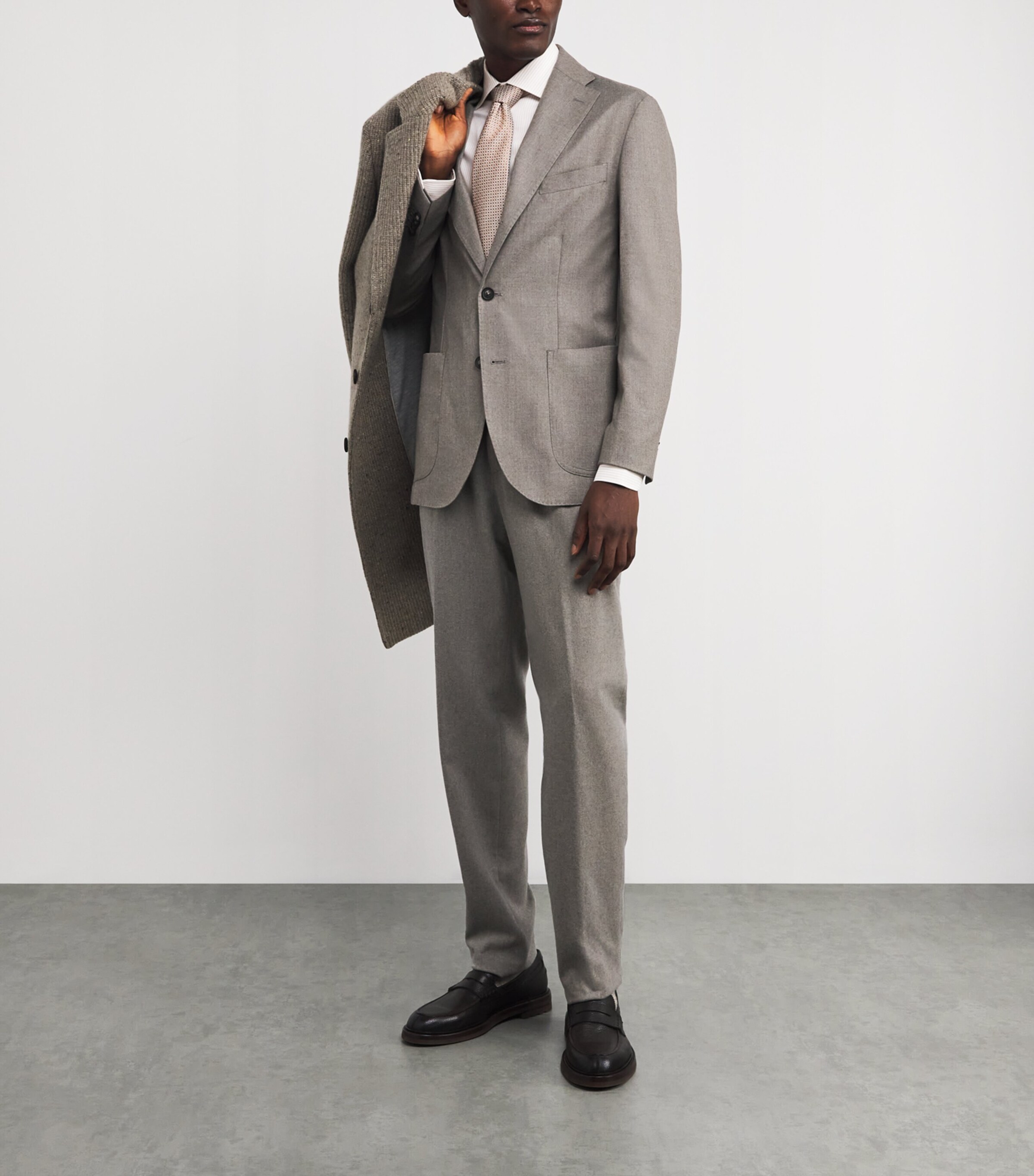 Cotton Stripe Long-Sleeve Shirt NATURAL / BEIGE 033 Image 2