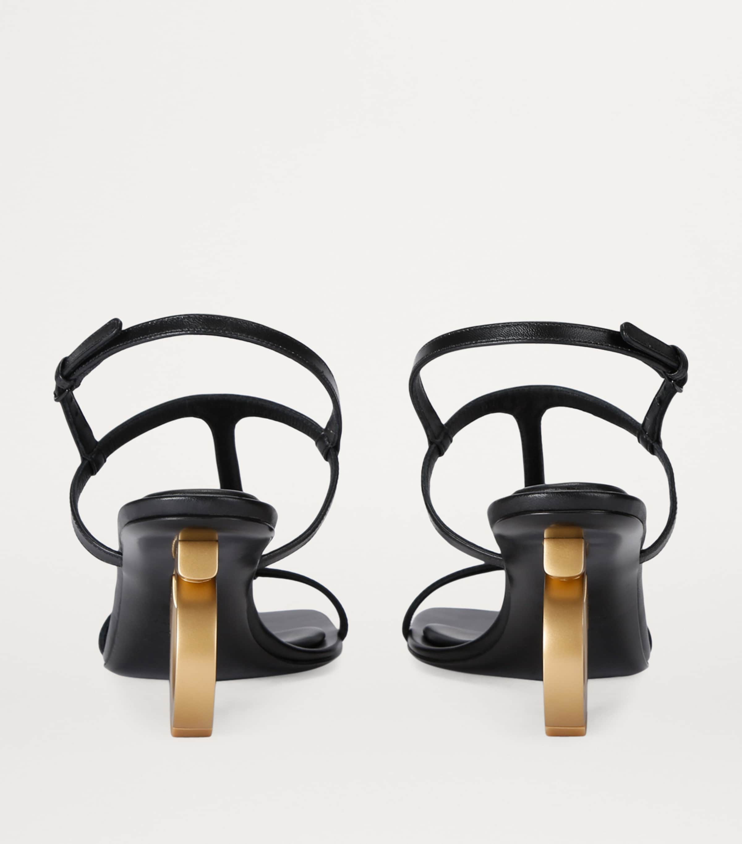 Salvatore Ferragamo Leather Elina Heeled Sandals 70 Black Image 2