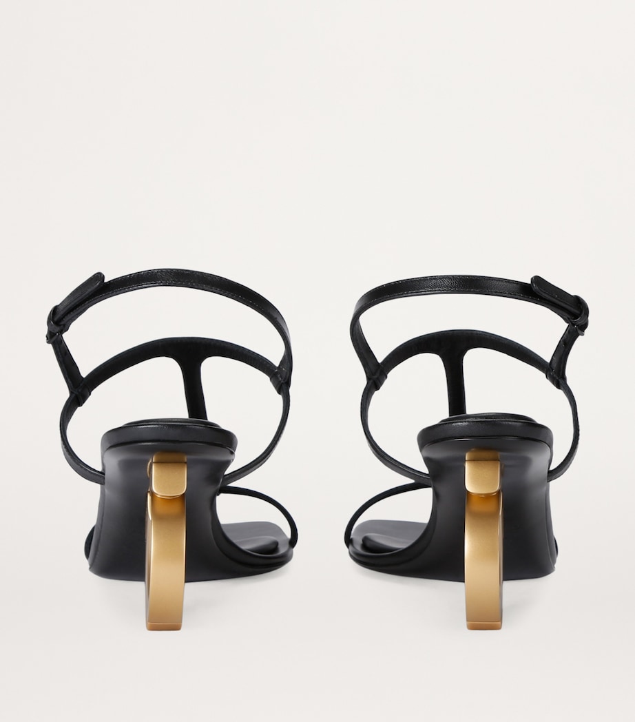 Salvatore Ferragamo Leather Elina Heeled Sandals 70 Black Image 2