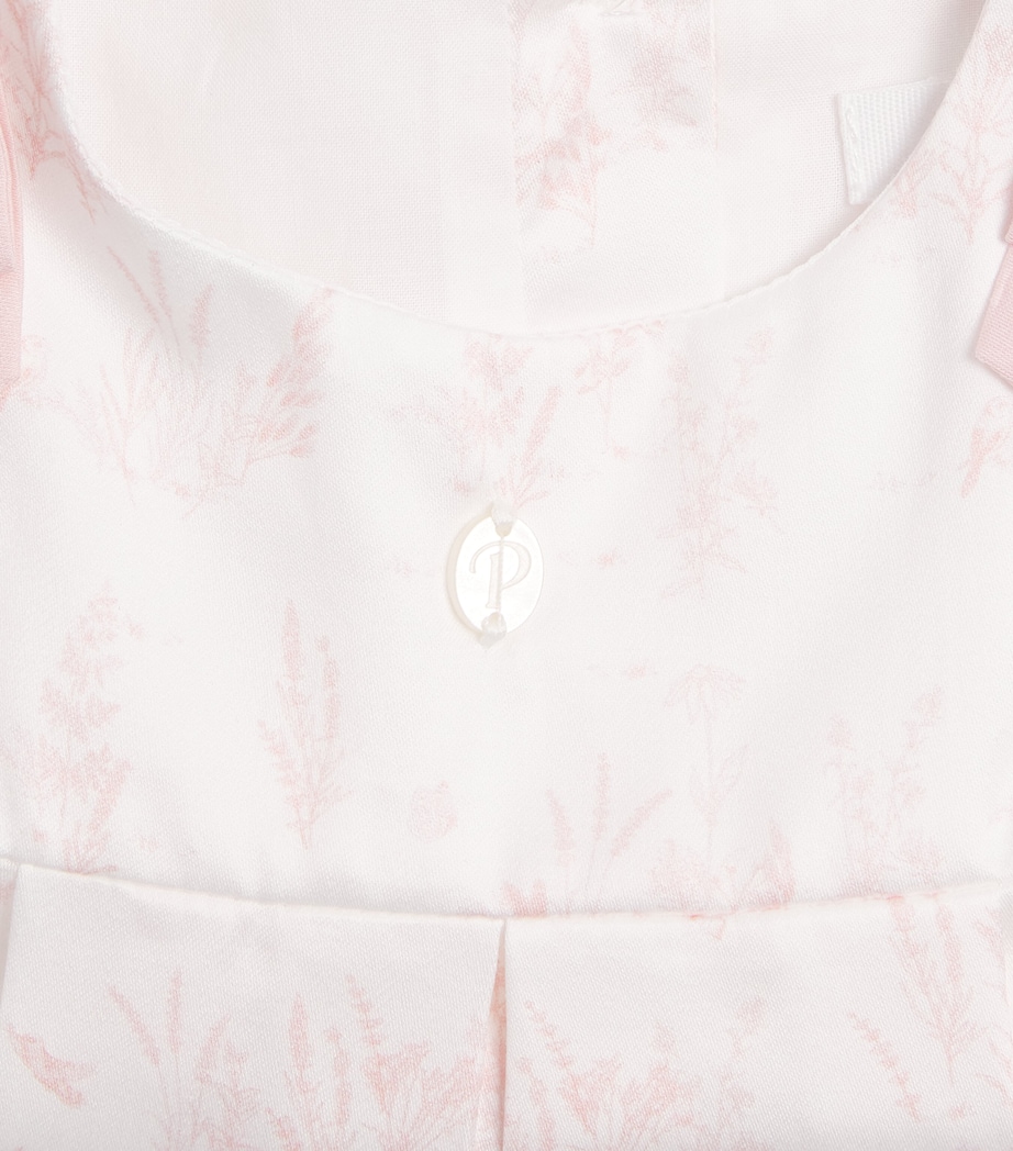 Cotton Pleated Dress (0-24 Months) PINK TOILE DE JOUY Image 3