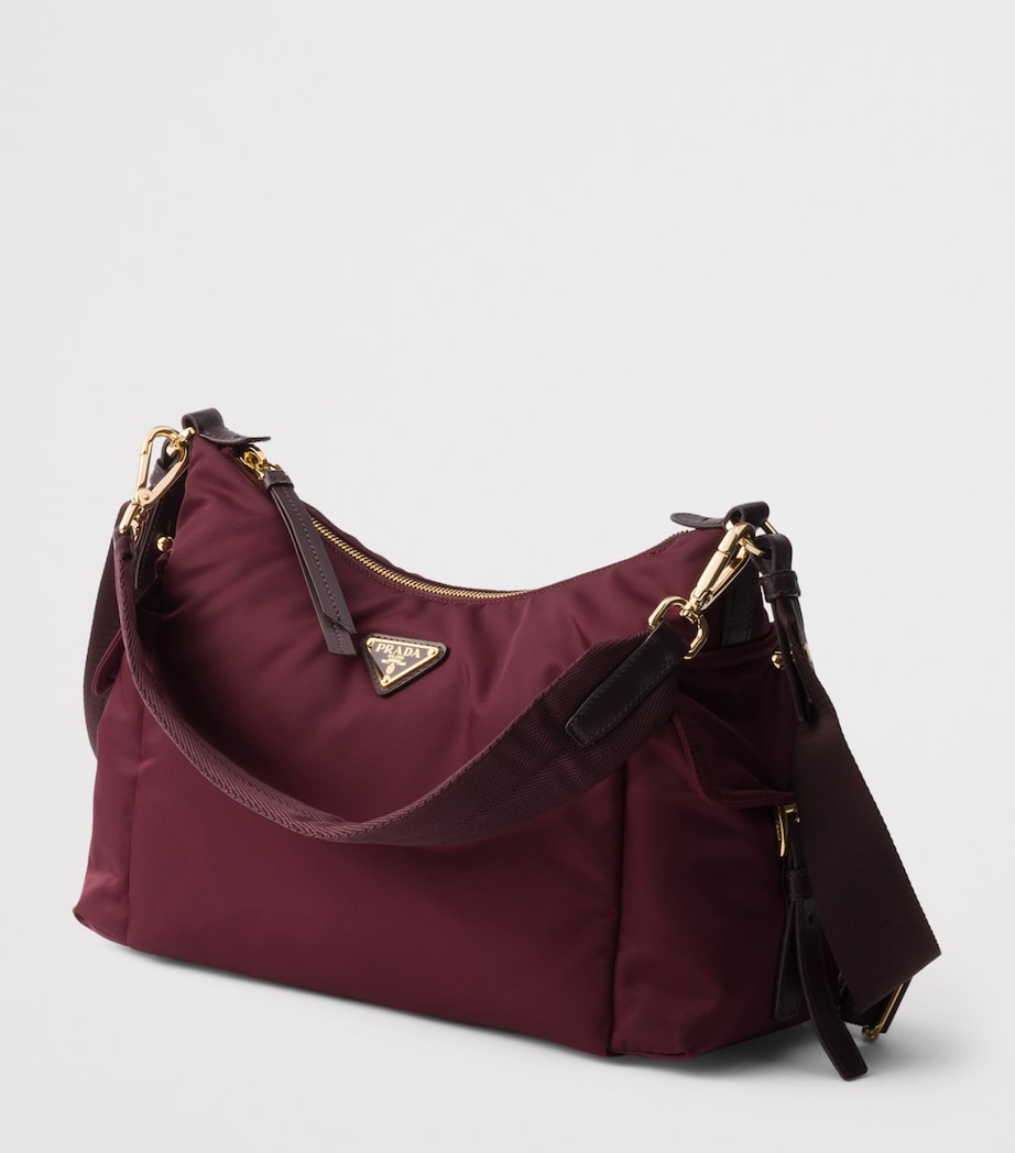 Prada Large Re-Nylon Explore Shoulder Bag Burgundy Image 2
