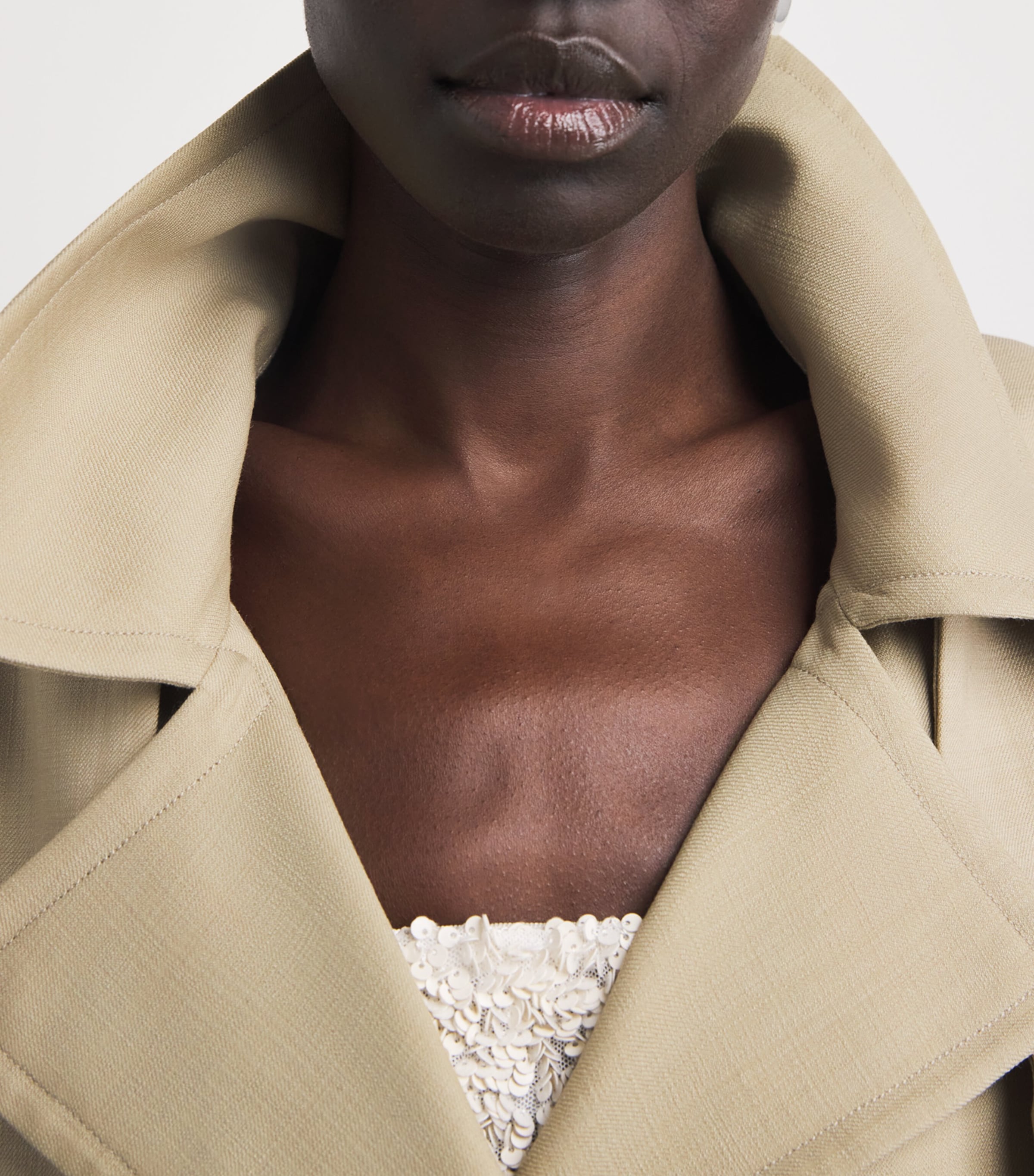 CAMILLA AND MARC Womens Wool Omar Trench Coat Sand Image 5