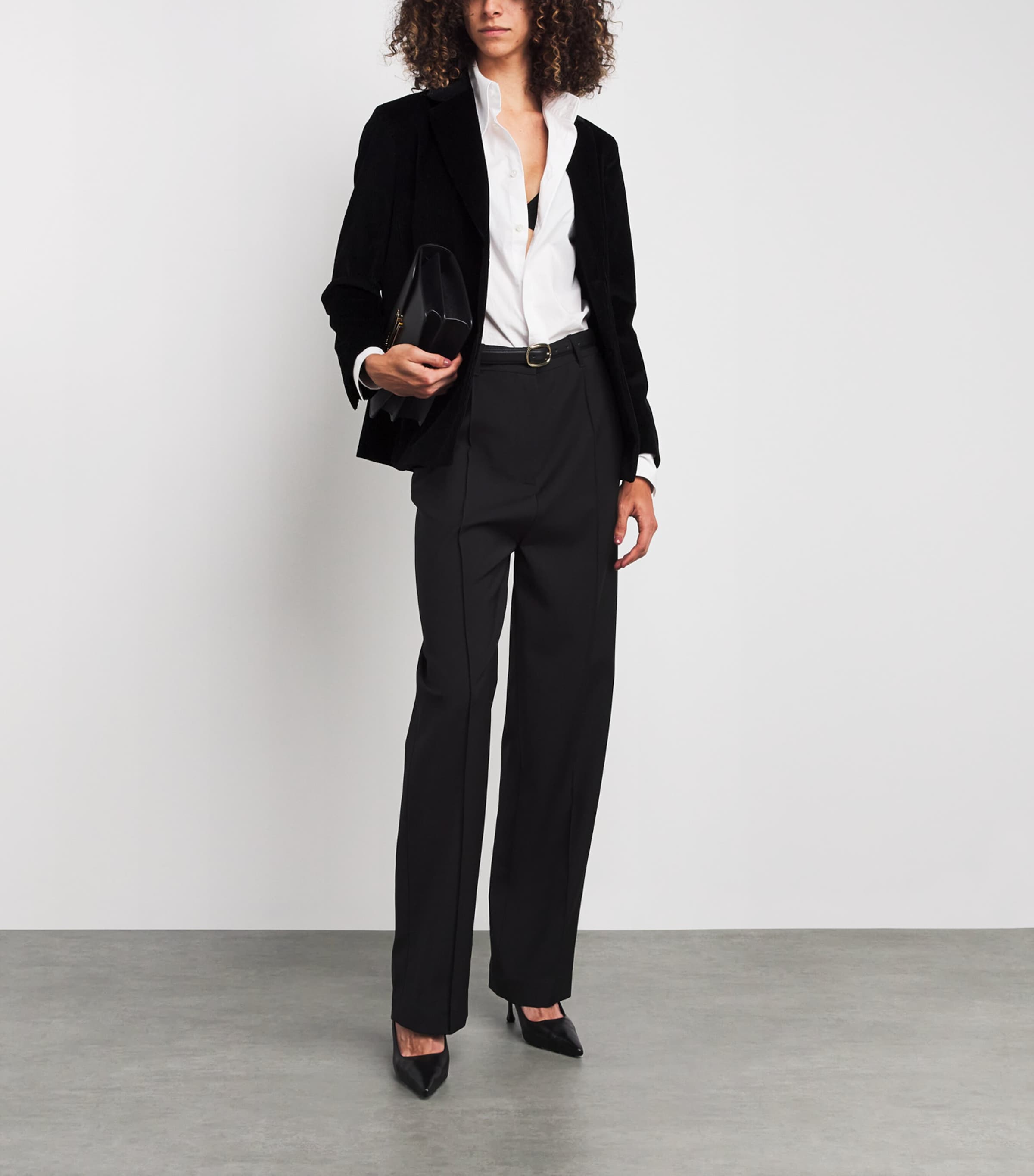 Cotton Corduroy Blazer BLACK Image 2