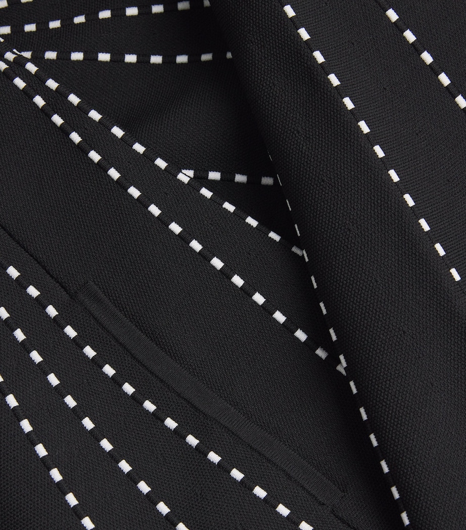 Jacquard-Stripe Mini Dress BLACK/ECRU Image 5