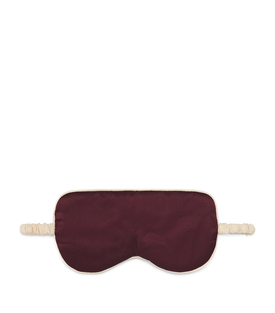 Olivia von Halle Womens Silk Audrey Sleep Mask Raisin Image 1