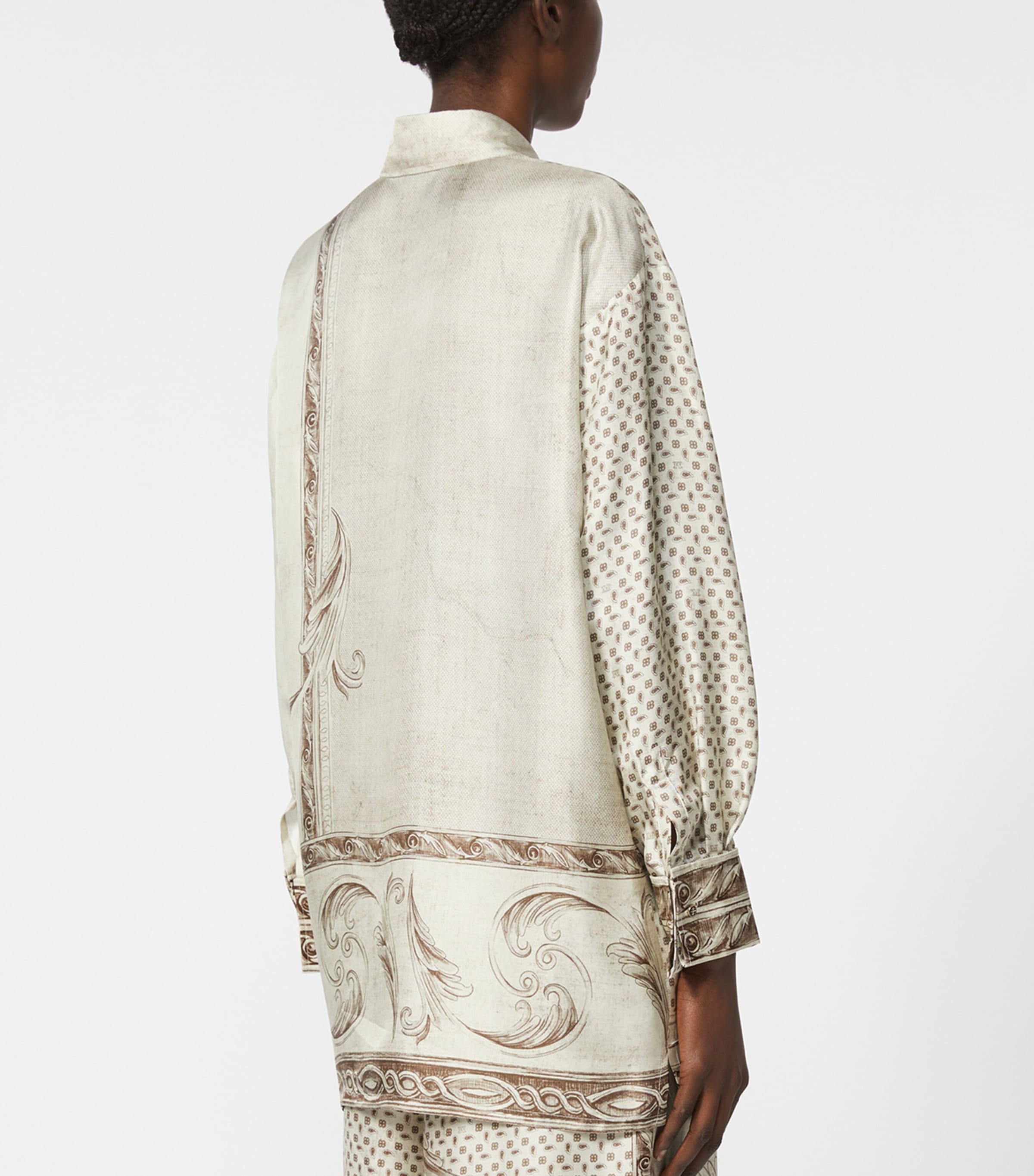 Silk Printed Shirt IVORY Image 4