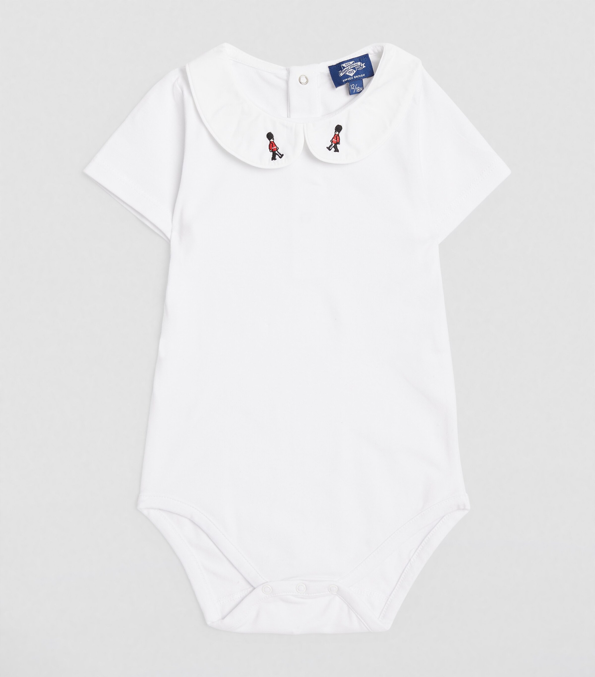 Trotters Embroidered Milo Bodysuit (3-24 Months) White Image 2