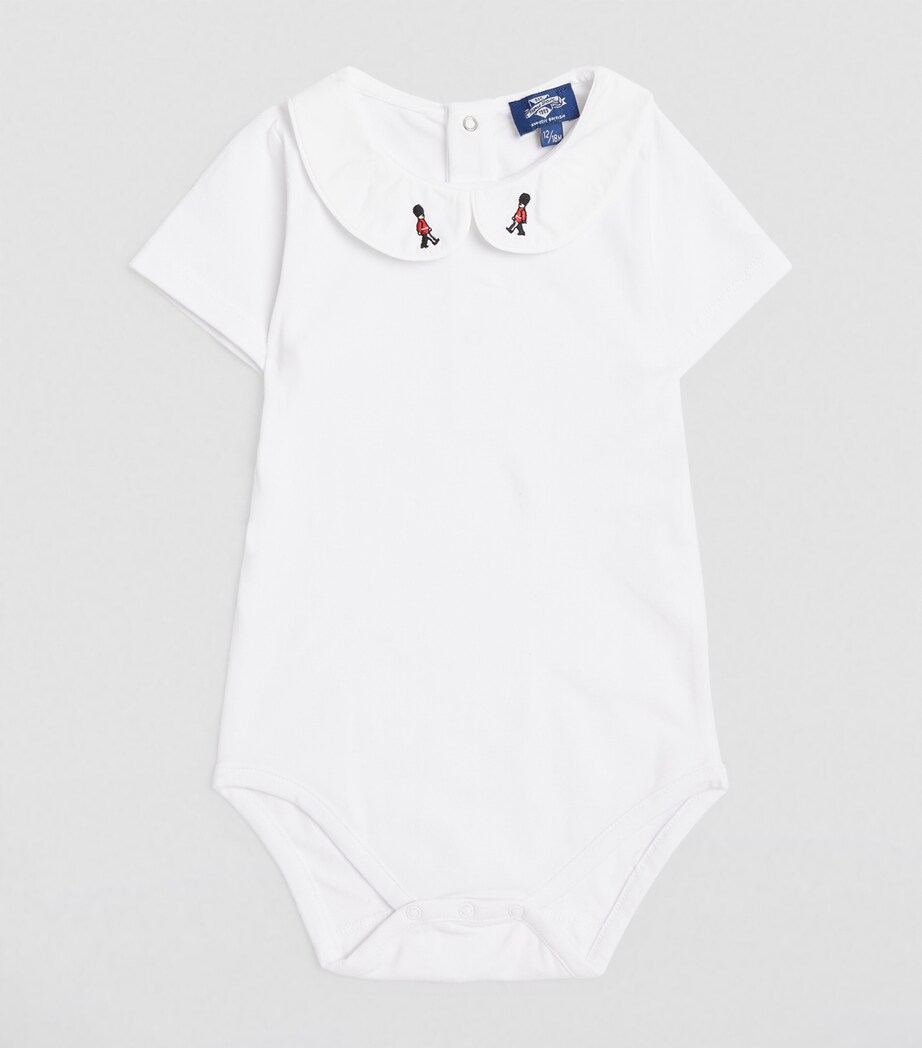 Trotters Embroidered Milo Bodysuit (3-24 Months) White Image 2