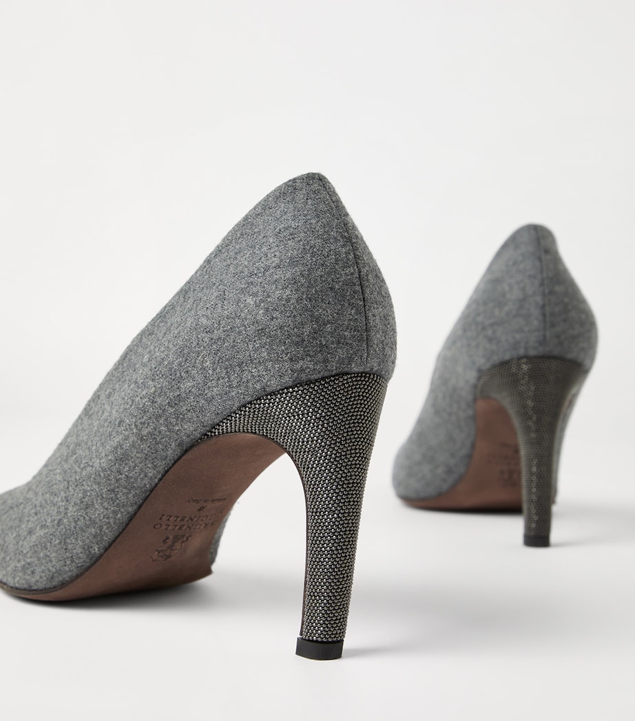 Water-Resistant Virgin Wool Pumps 85 C003 Image 5