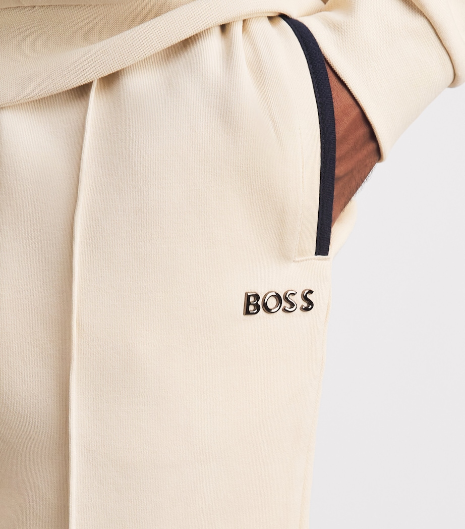 BOSS Mens Sense Sweatshorts Open White Image 3