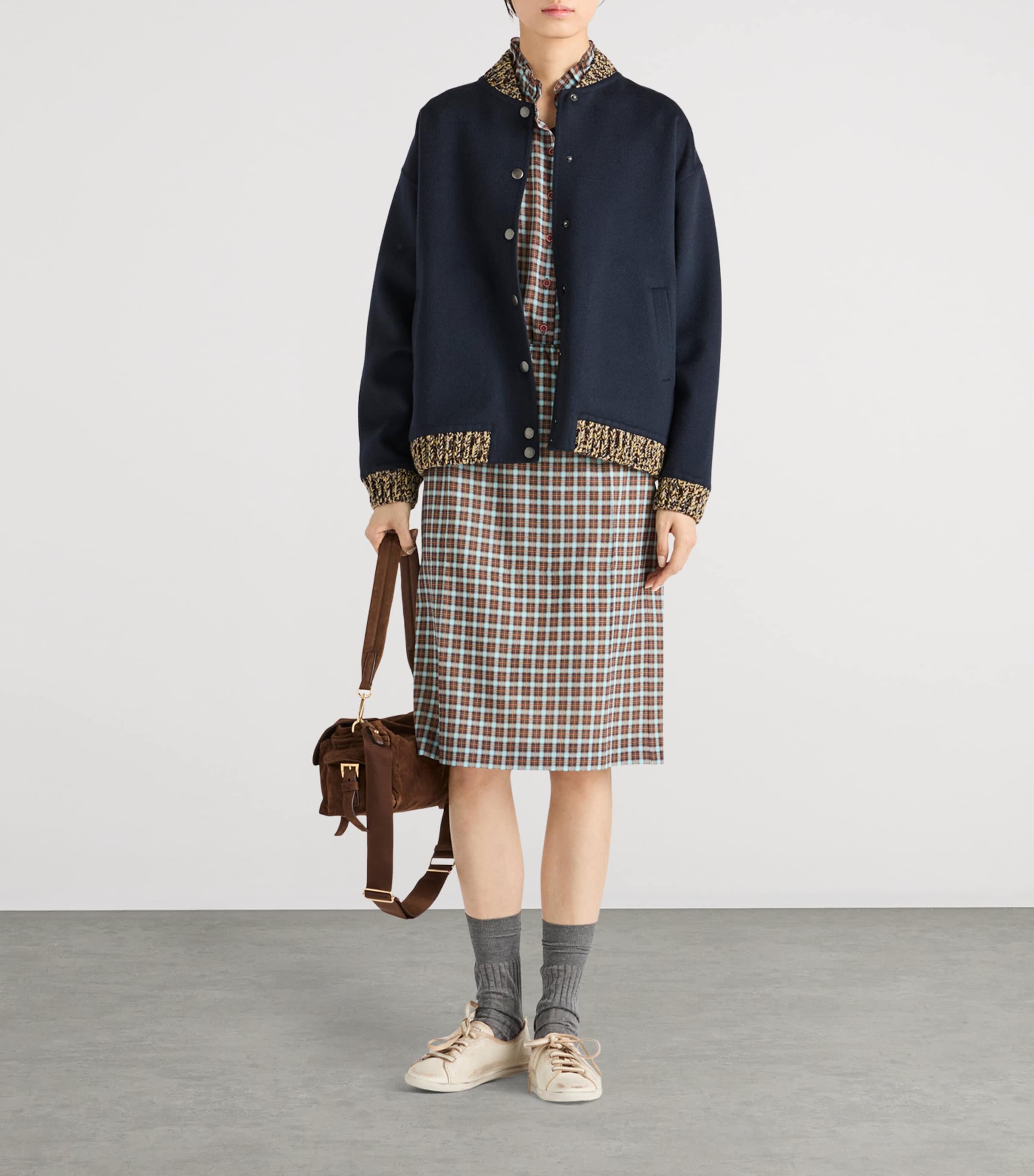 Wool-Cashmere Bomber Jacket F0008 Image 2