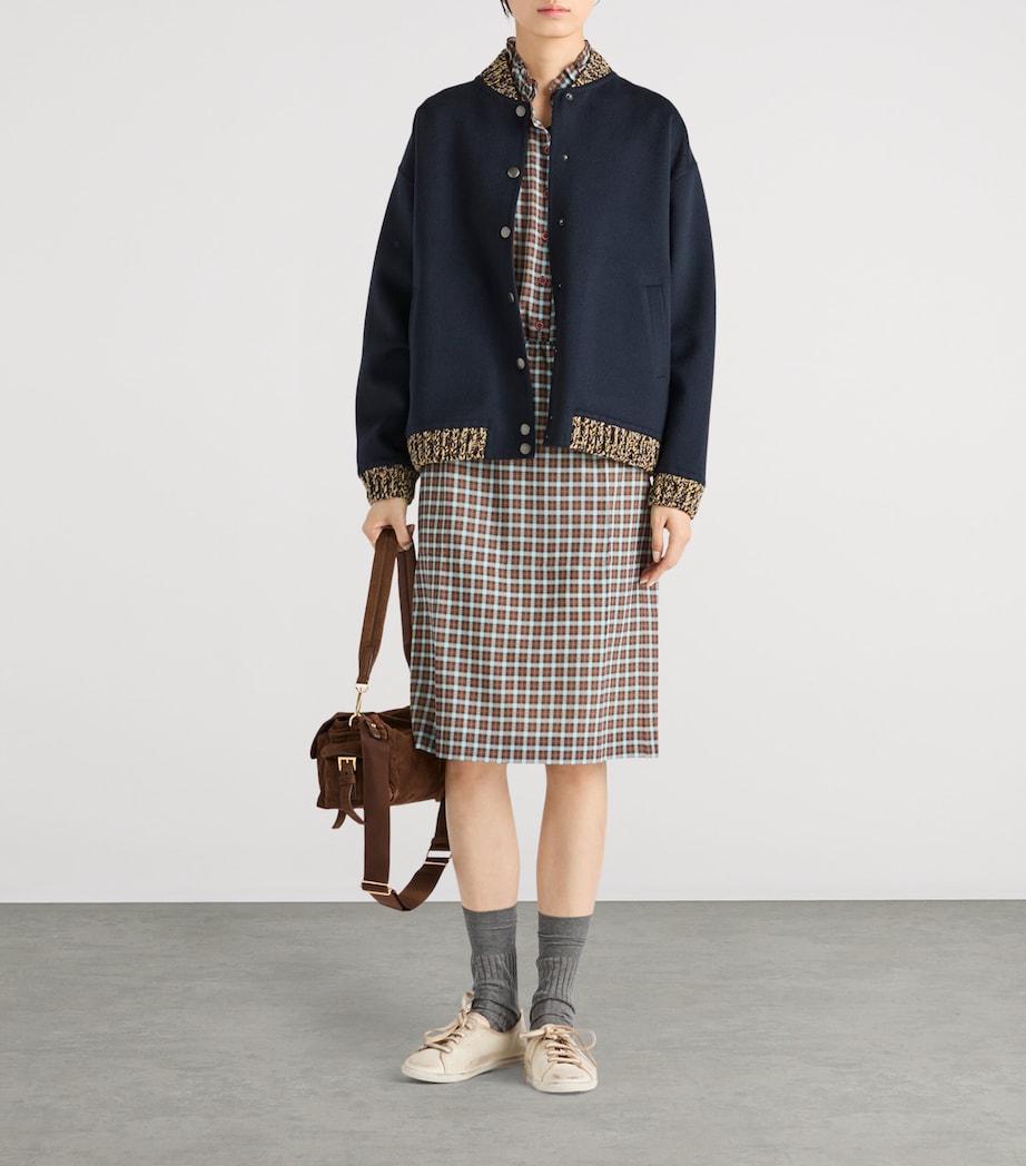 Wool-Cashmere Bomber Jacket F0008 Image 2