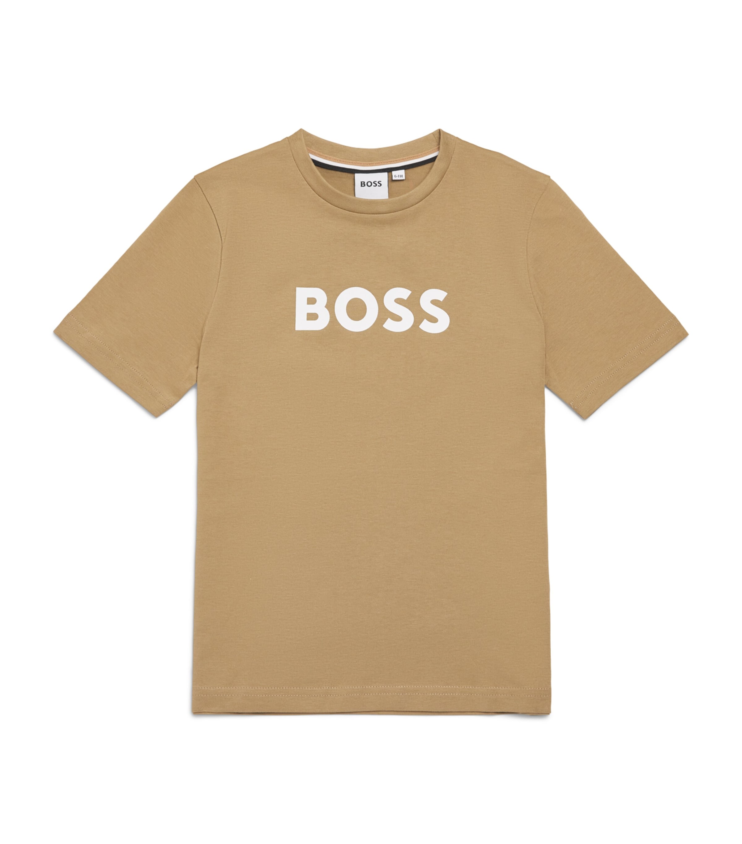 BOSS Kidswear Cotton Logo T-Shirt (4-16 Years) Stone Image 1