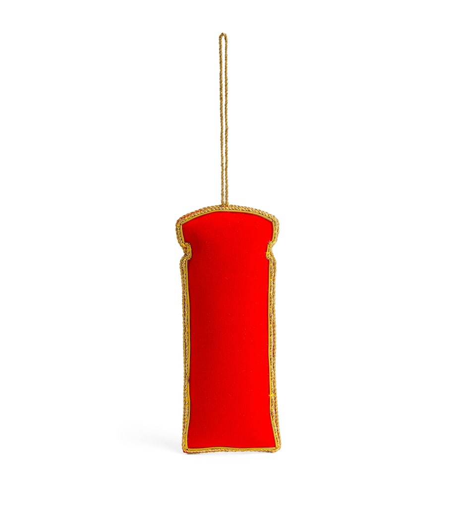 Crystal-Trim Telephone Box Tree Decoration RED/GOLD Image 3