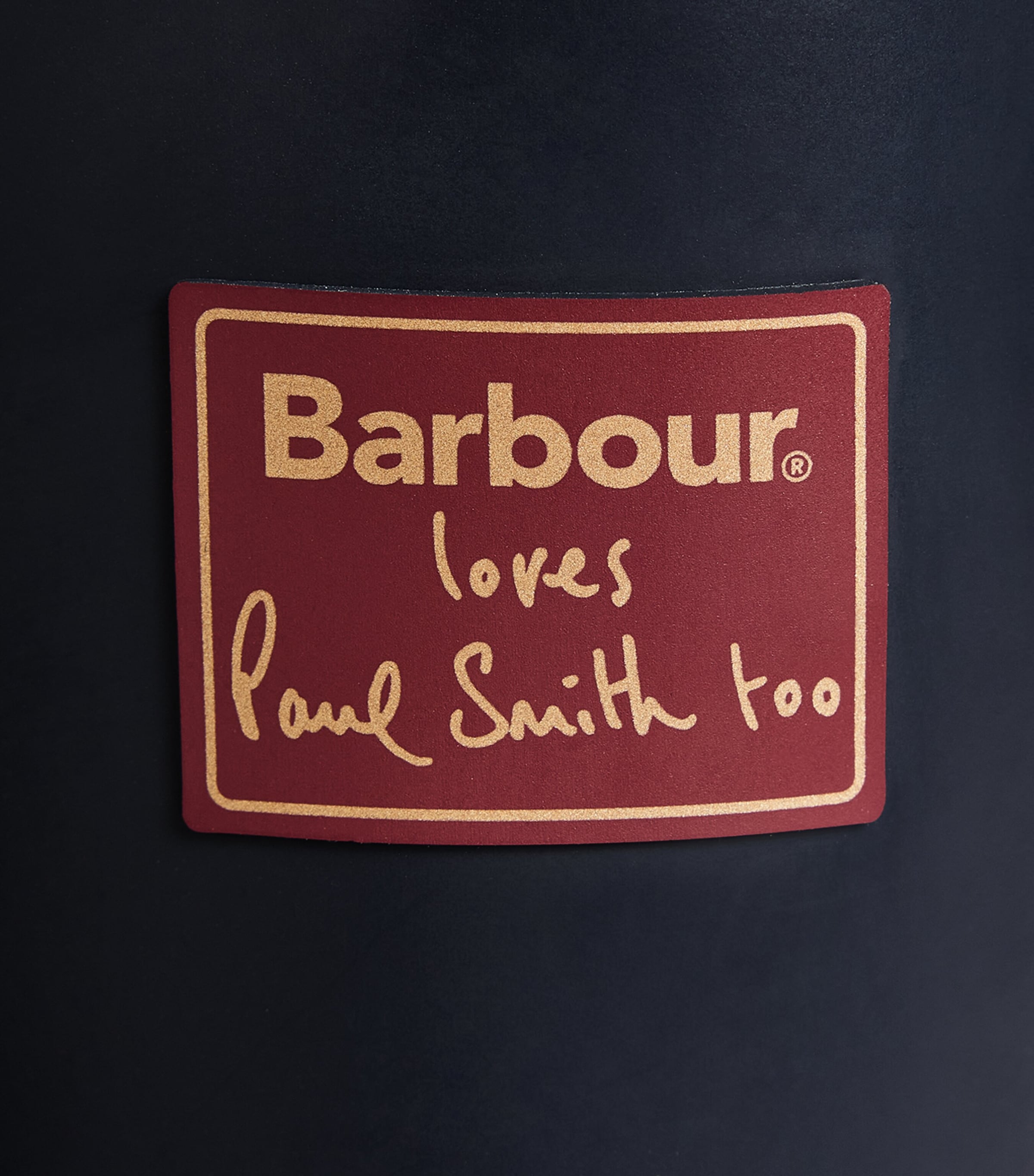Barbour x Paul Smith Tall Wellington Boots Navy Image 7