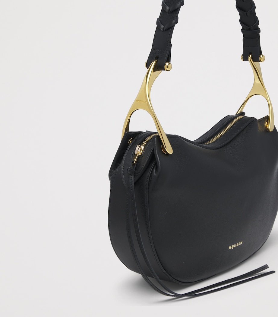 McQueen Leather Wishbone Top-Handle Bag Image 5