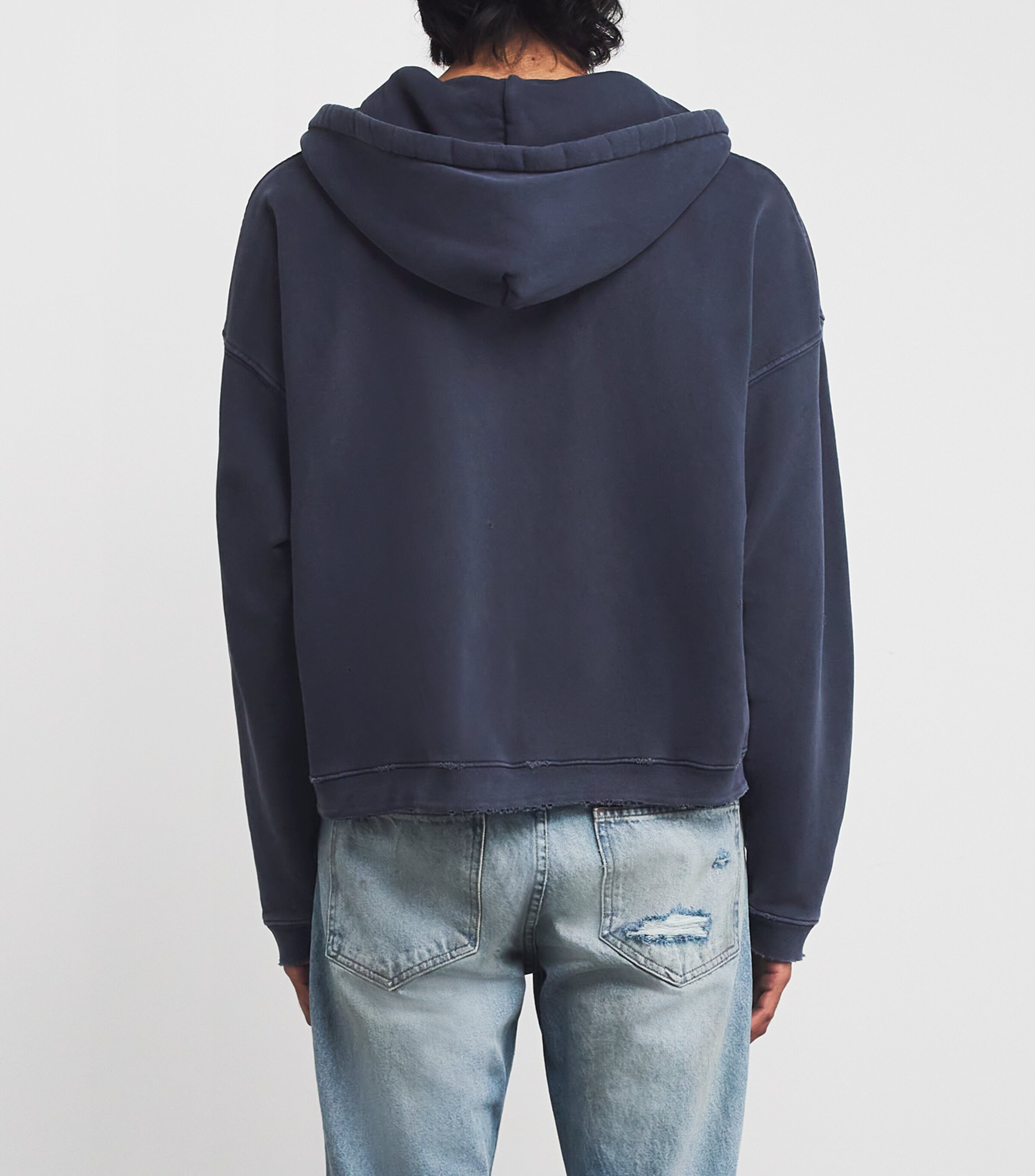 Enfants Riches Déprimés Black Cotton Distressed Logo Hoodie